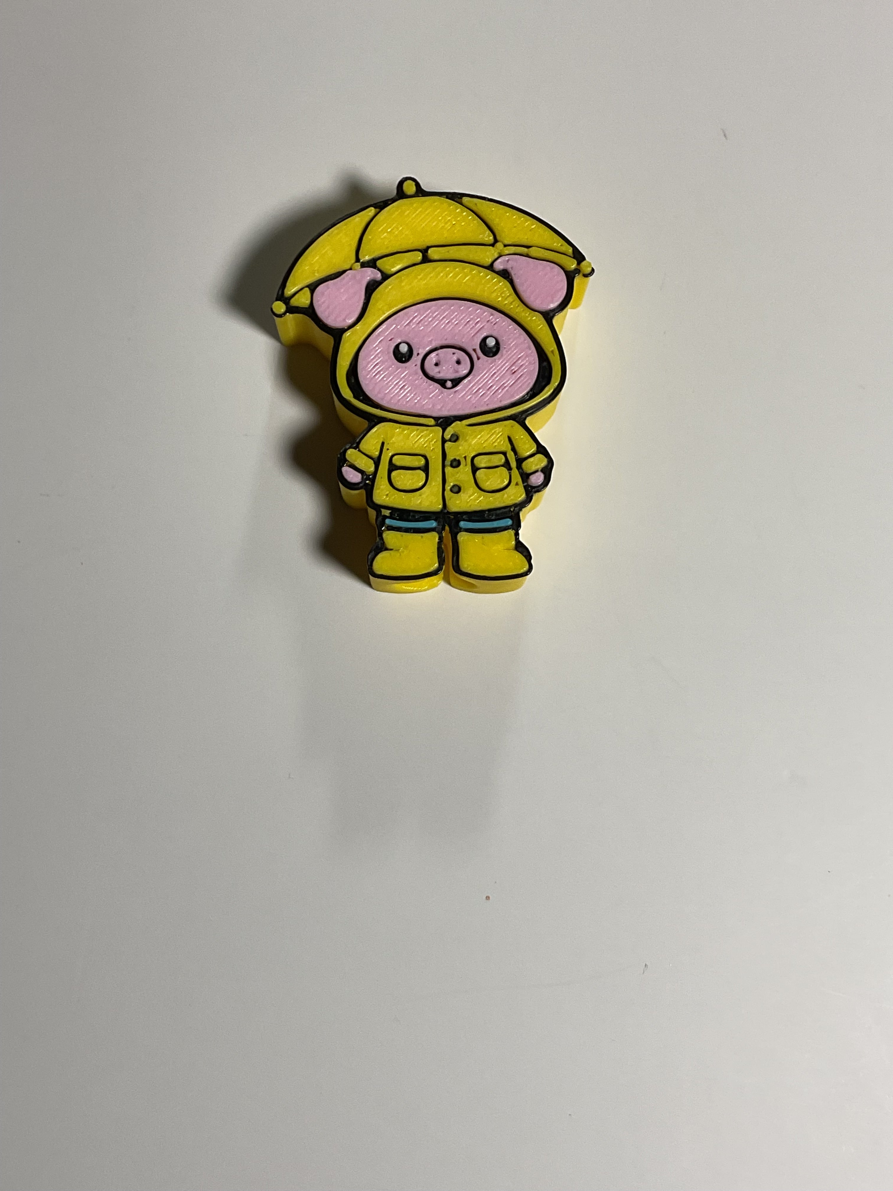 Regular Sized Straw Topper - Pig In Raincoat