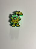 Regular Sized Straw Topper - Frog in Raincoat
