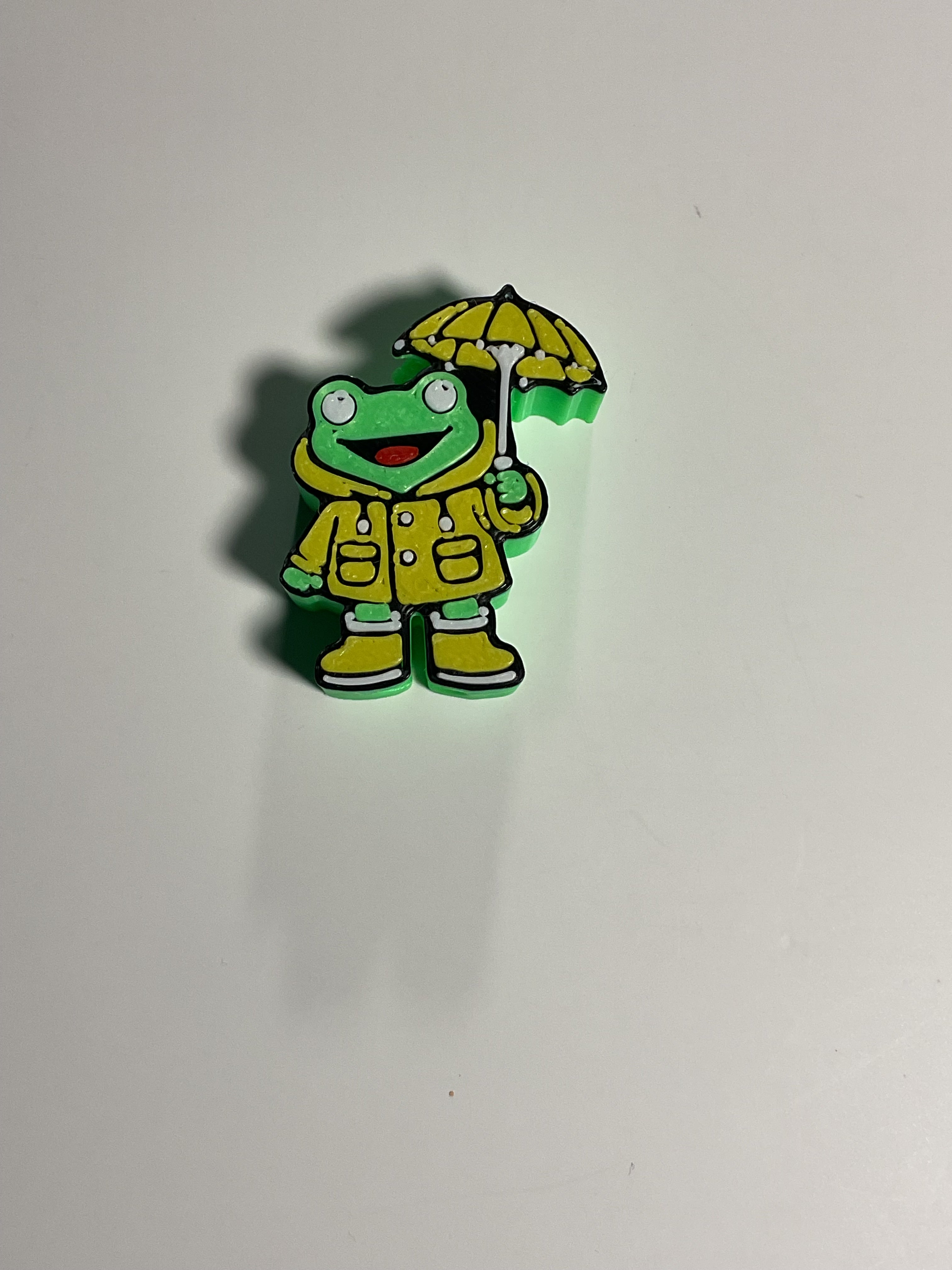 Regular Sized Straw Topper - Frog in Raincoat