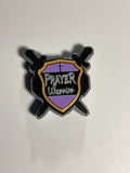 Regular Sized Straw Topper -  prayer warrior(purple)