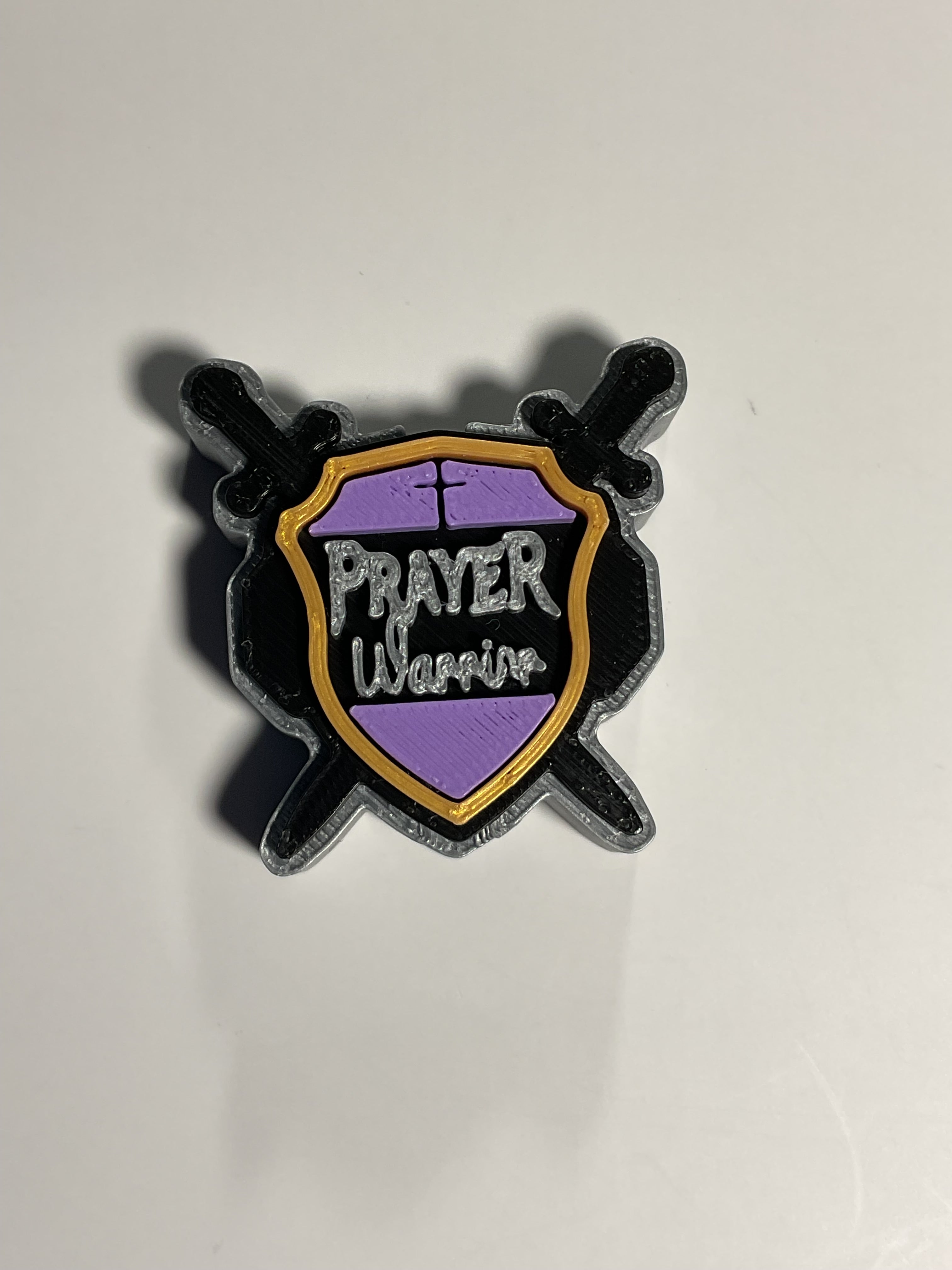 Regular Sized Straw Topper -  prayer warrior(purple)