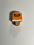 Regular Sized Straw Topper -  Pumpkin Ghost Popsicle