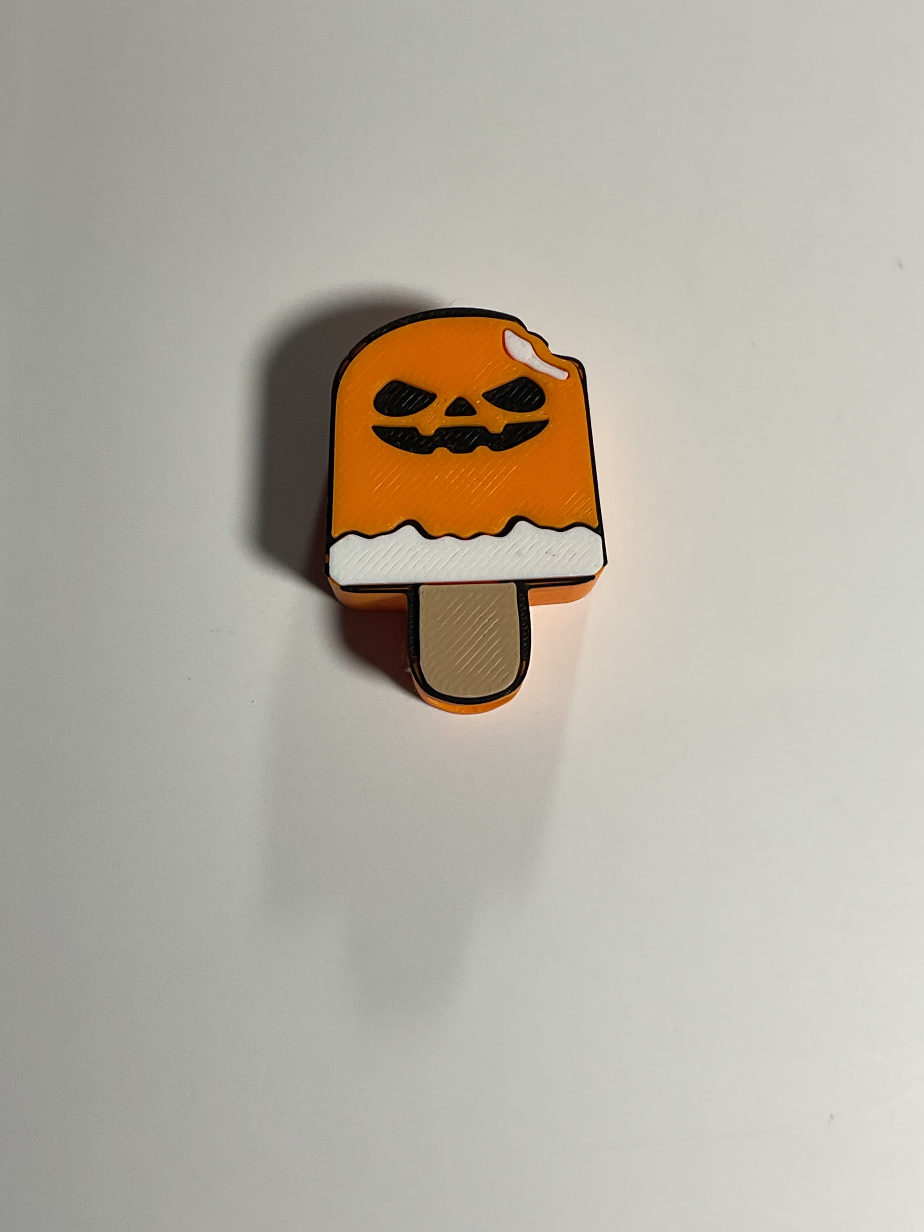 Regular Sized Straw Topper -  Pumpkin Ghost Popsicle