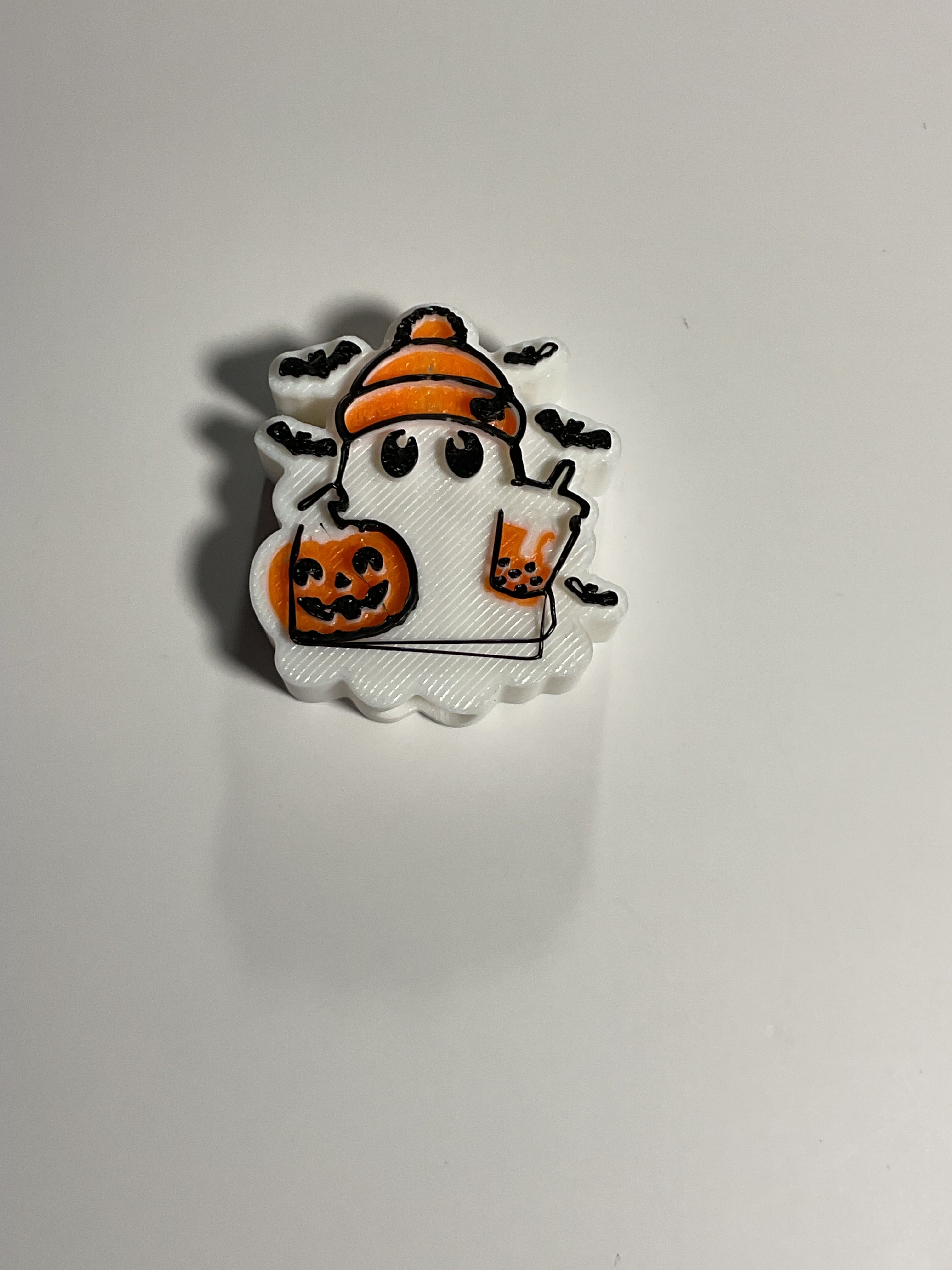 Regular Sized Straw Topper -   Ghost Pumpkin Spice