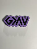 Regular Sized Straw Topper -   God is greater than the highs and lows(purple)