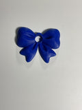 Regular Sized Straw Topper -  Dark Blue Bow