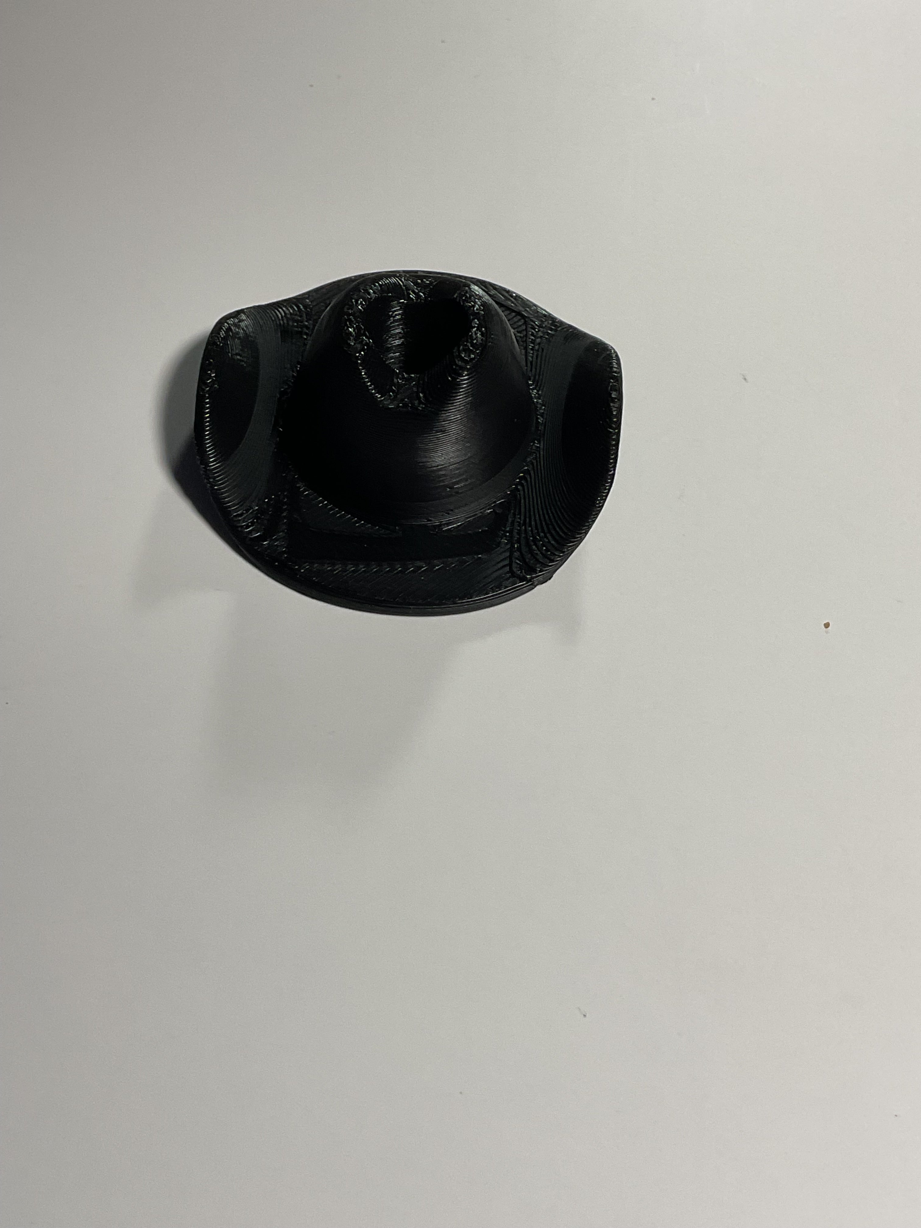 Regular Sized Straw Topper -  Cowboy Hat(Black)