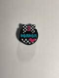 Regular Sized Straw Topper - Mama Checker Bow