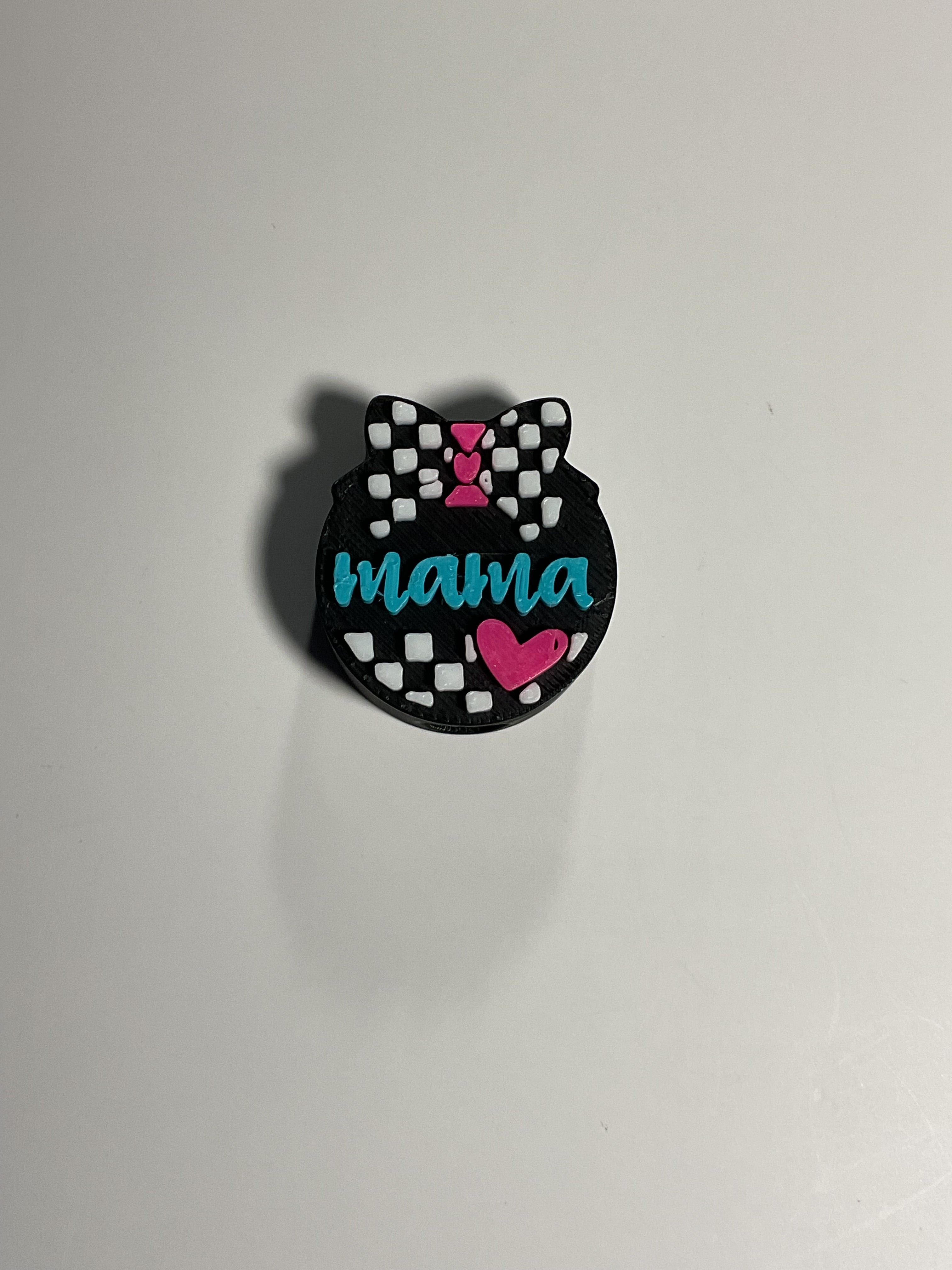 Regular Sized Straw Topper - Mama Checker Bow