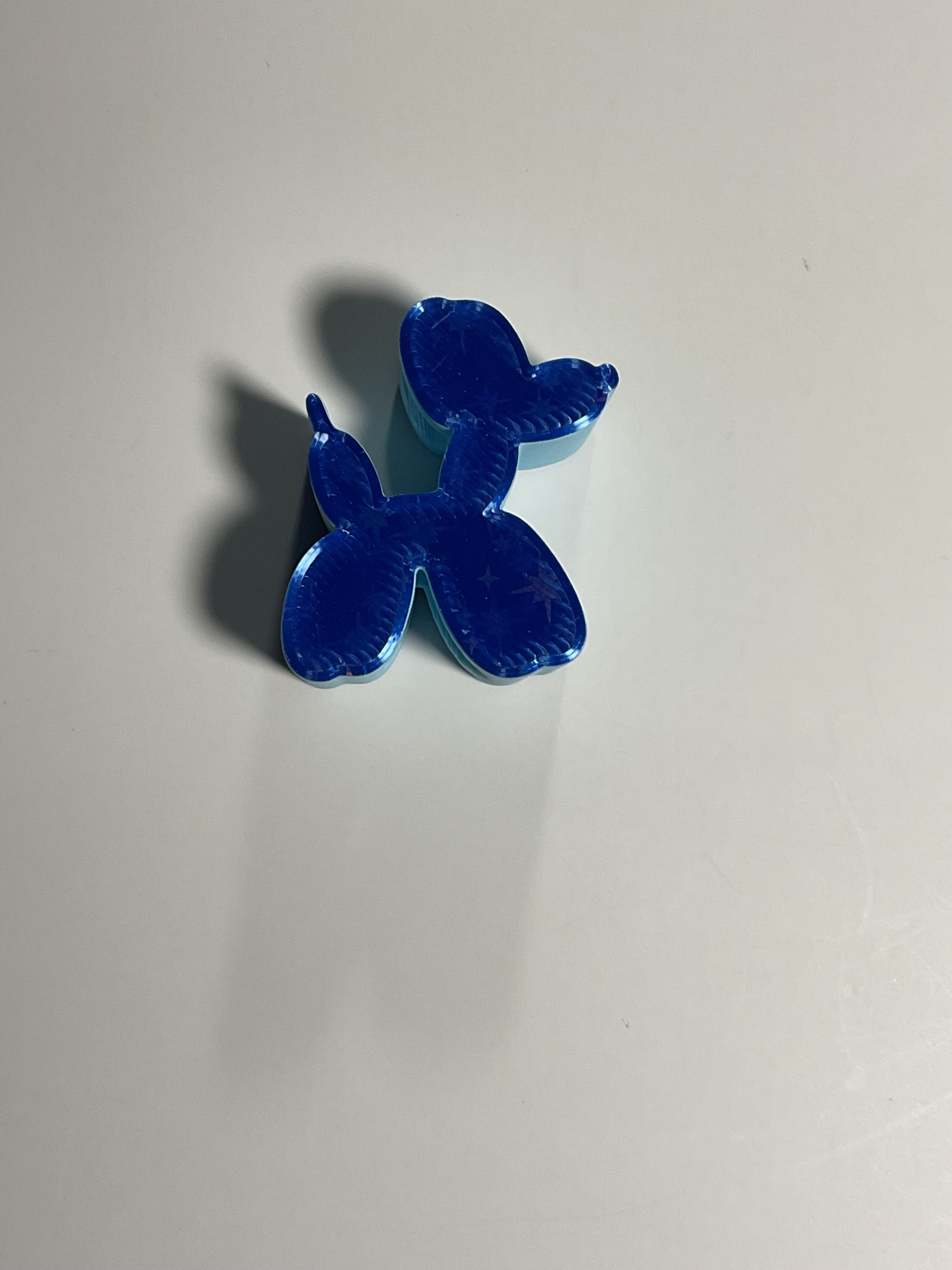 Regular Sized Straw Topper - Dark Blue Balloon Dog
