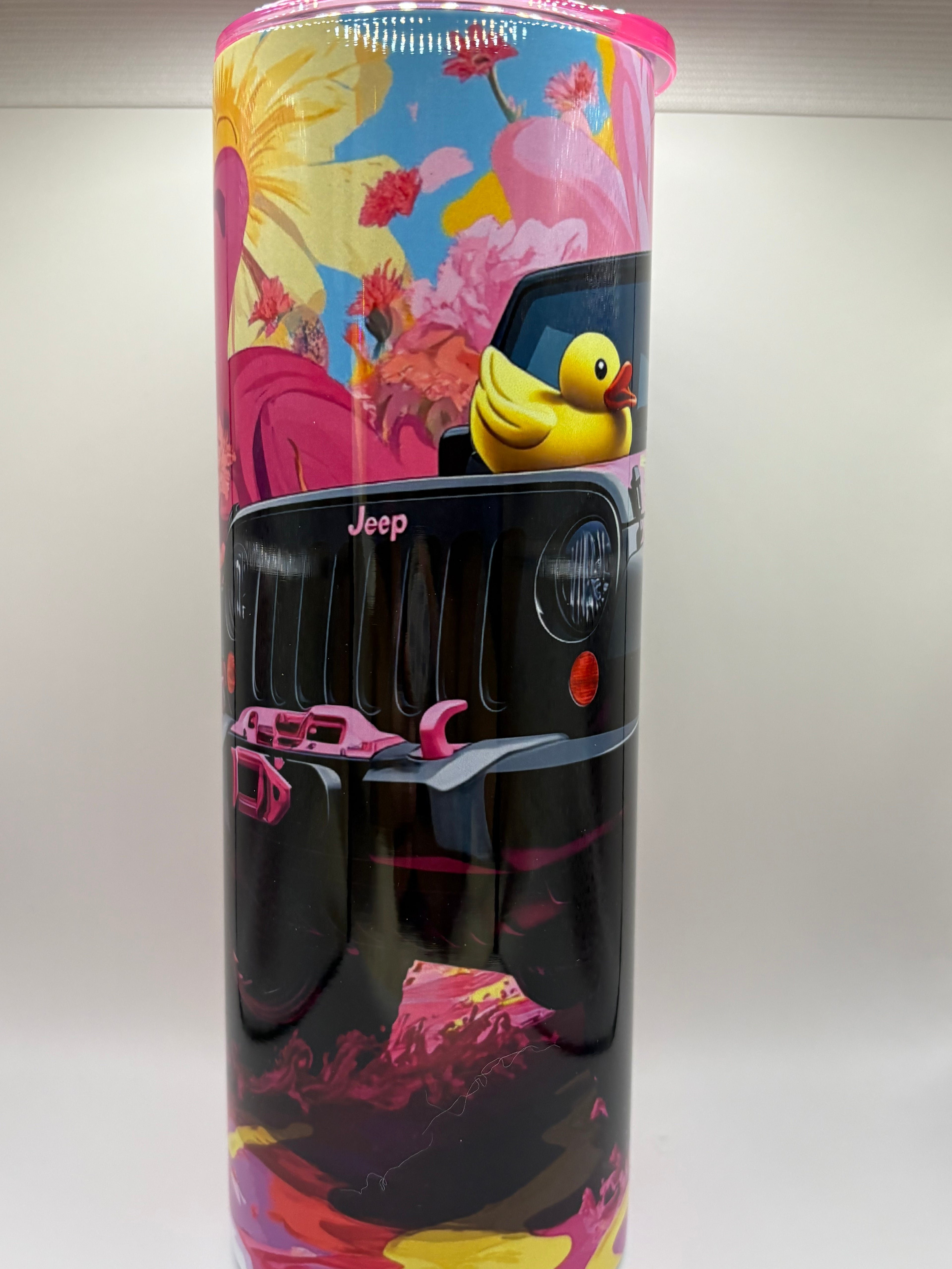 Pink Jeep Duck