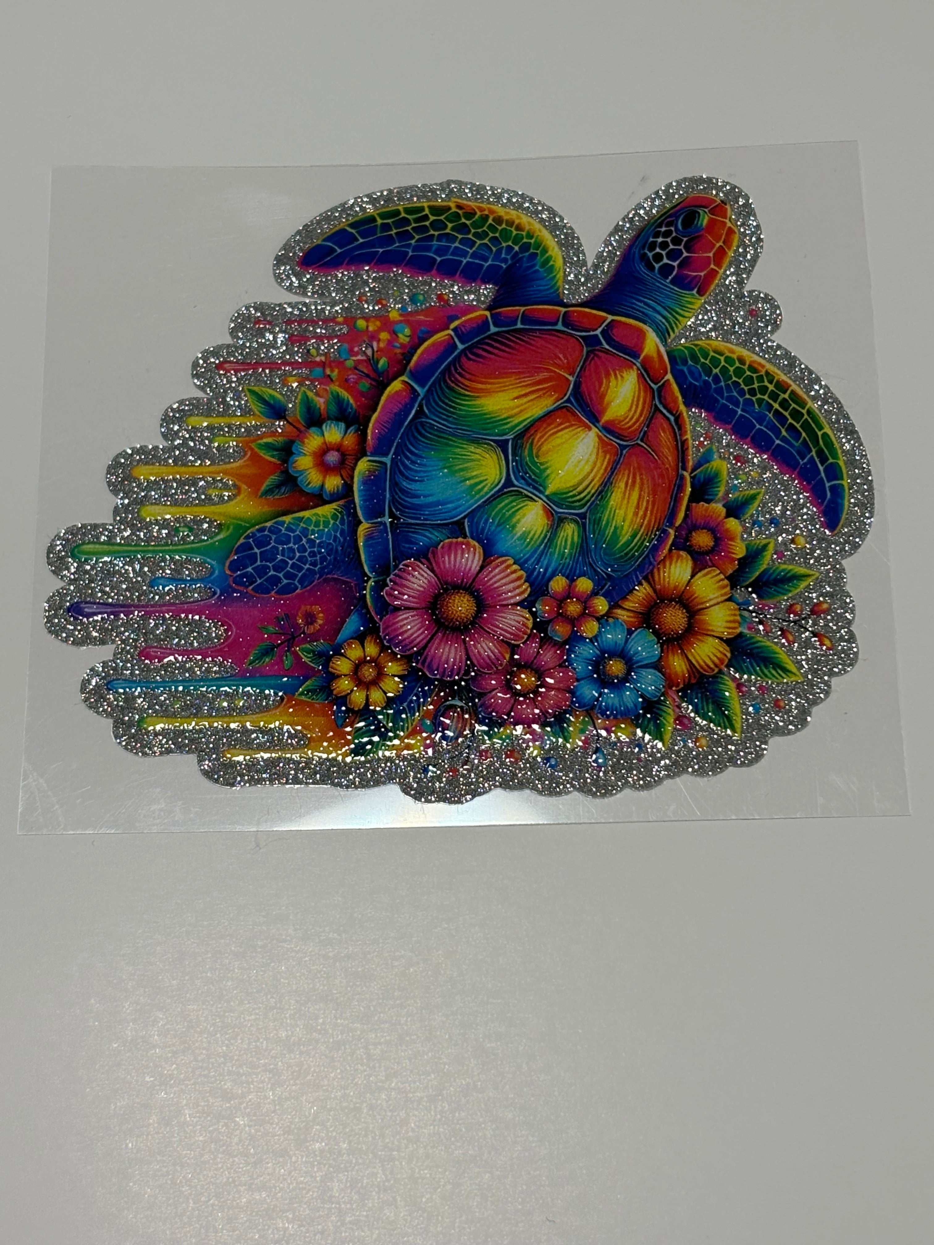 Rainbow Glitter Turtle