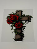 Cross w/ Red Roses