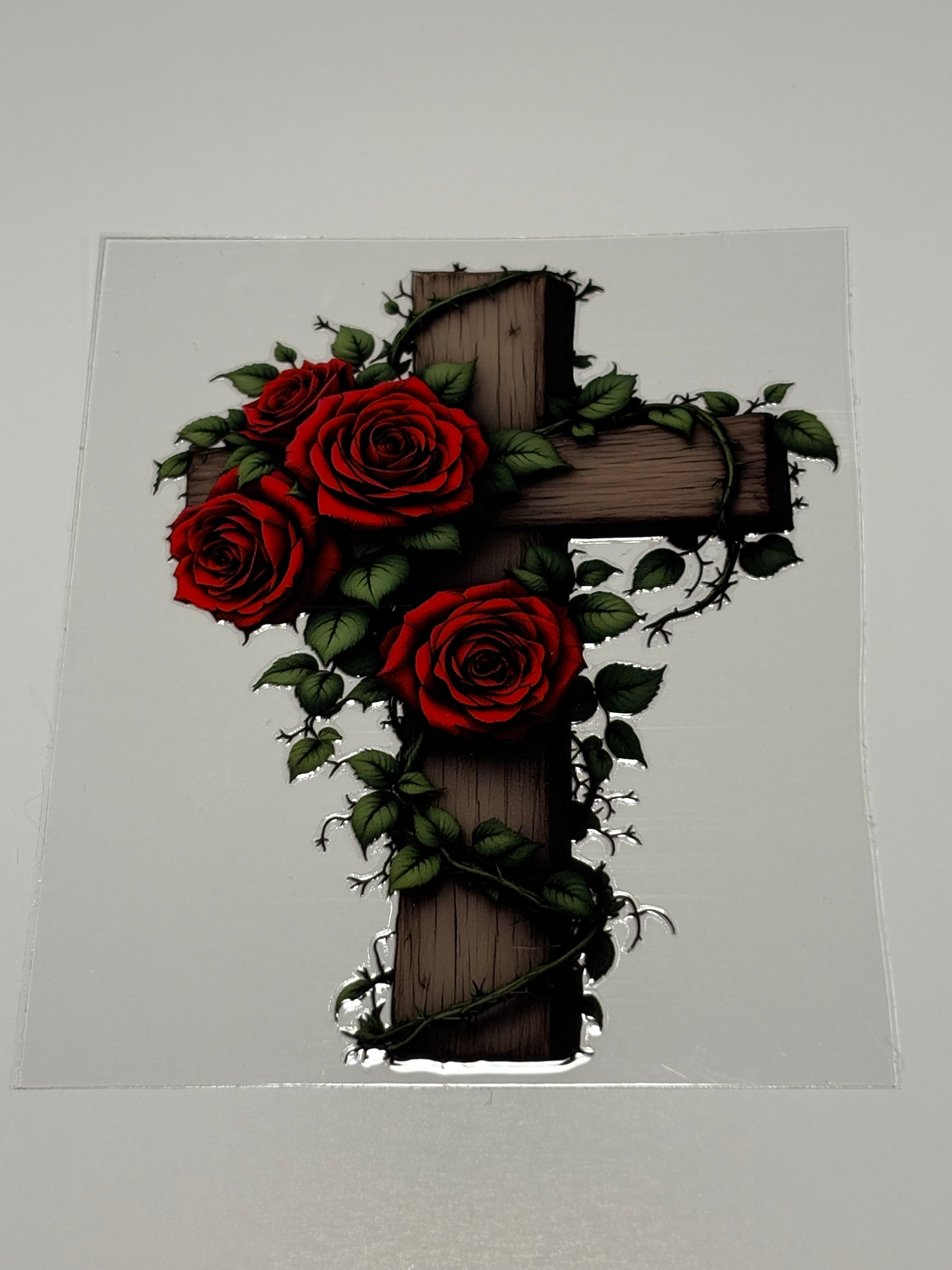 Cross w/ Red Roses