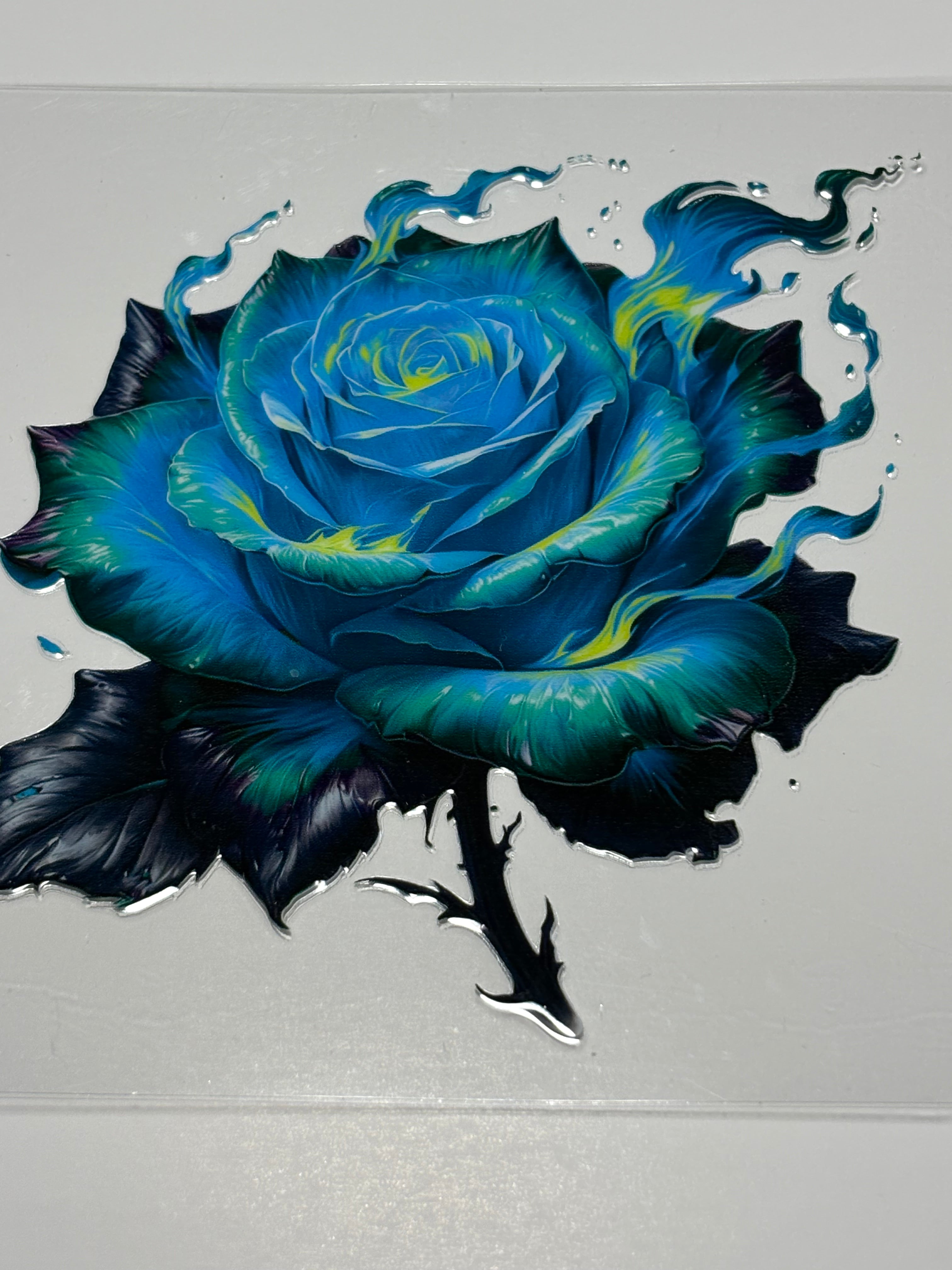 Flaming Blue Rose