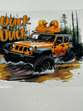 Orange Jeep w/ Duck