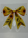 Yellow Bow with Sunflowers and quotes