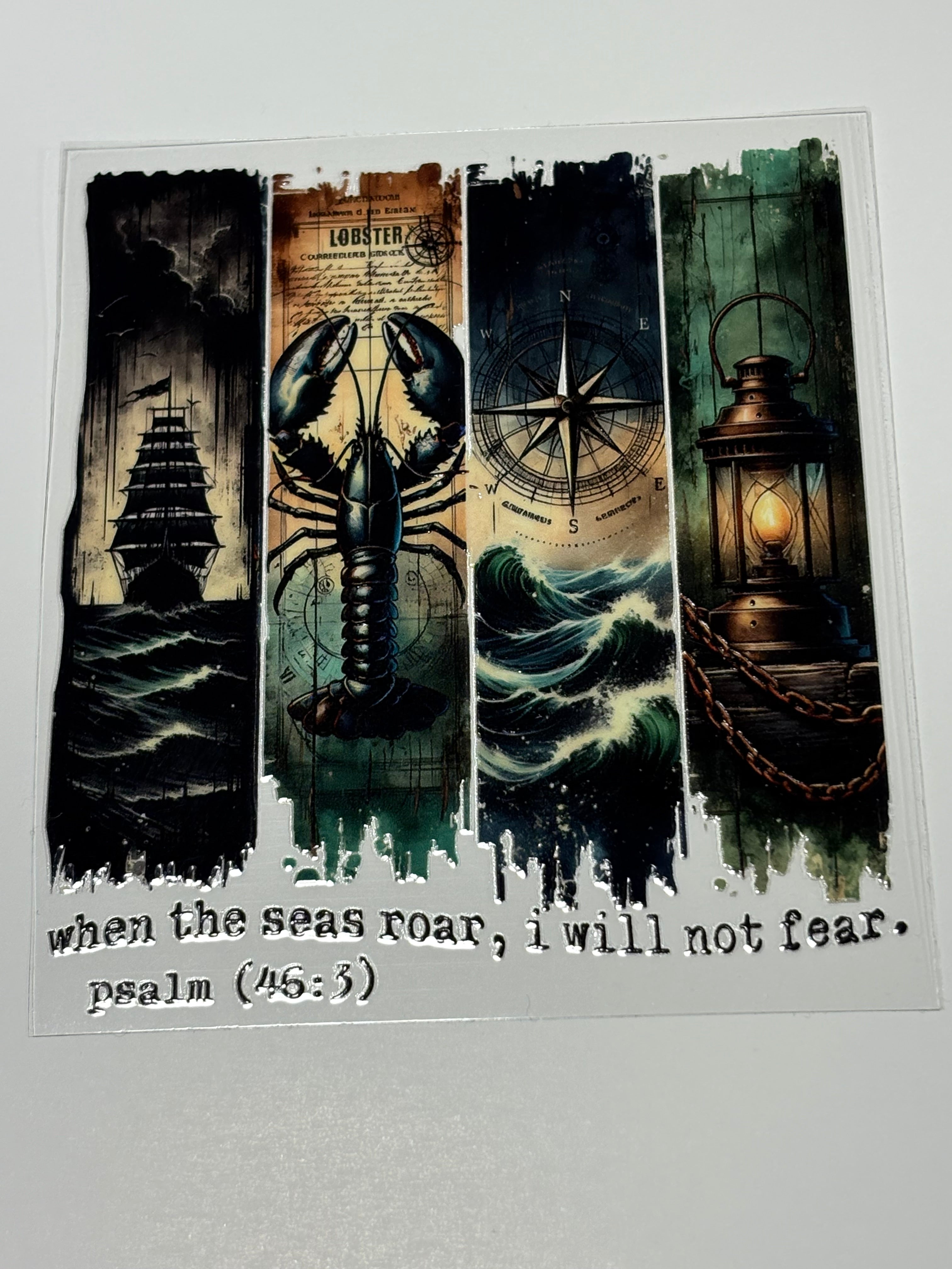 When the seas roar, I will not fear - Ocean Background