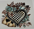 Turquoise Heart w/ Feathers and Cards