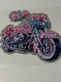 Glitter Motorcycle w/ Pink flowers
