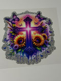 Glitter Purple Cross