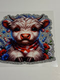 Glitter Patriotic Heifer