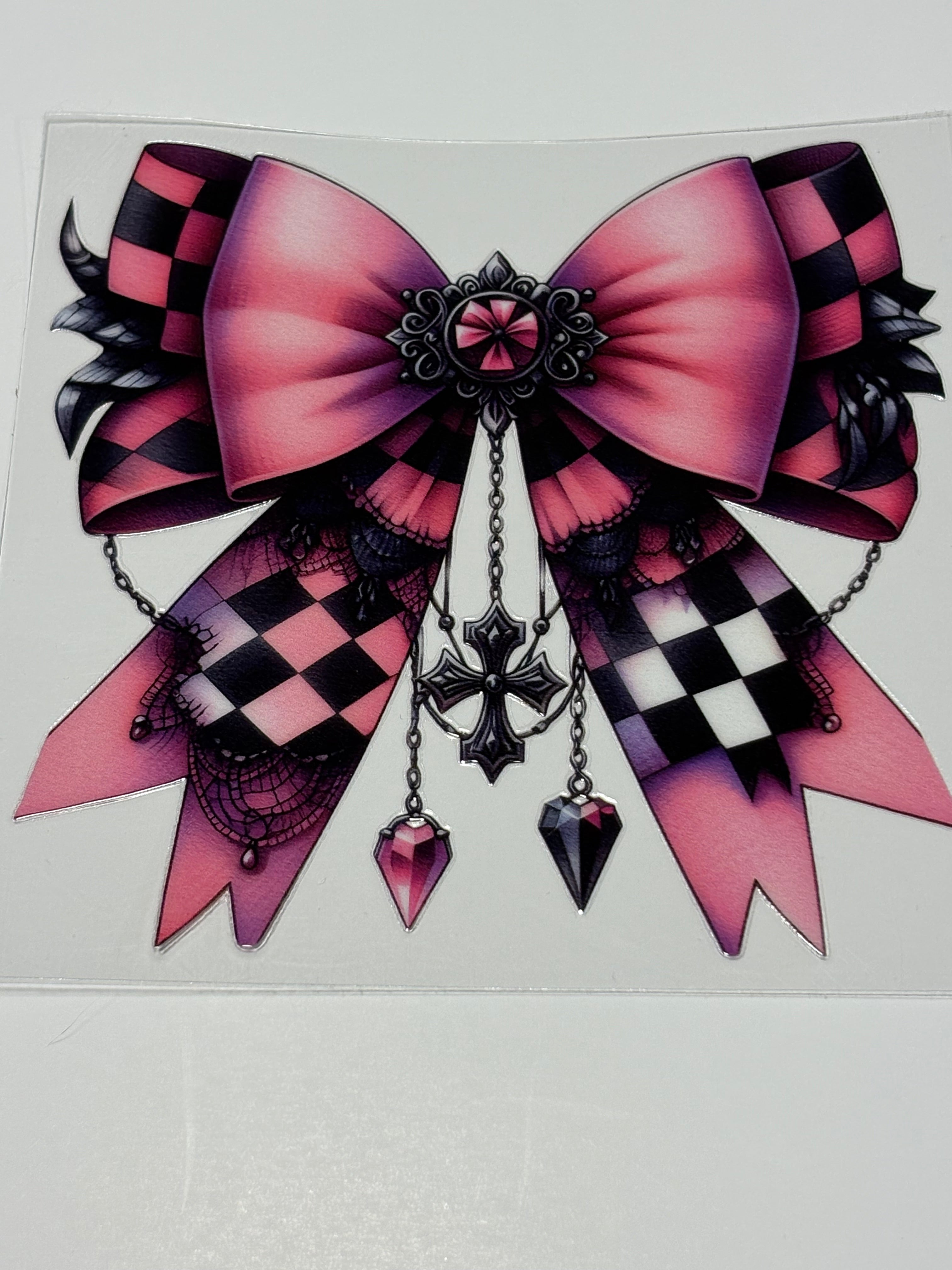 Pink and Black Bow