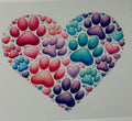 Paw in shape of Heart