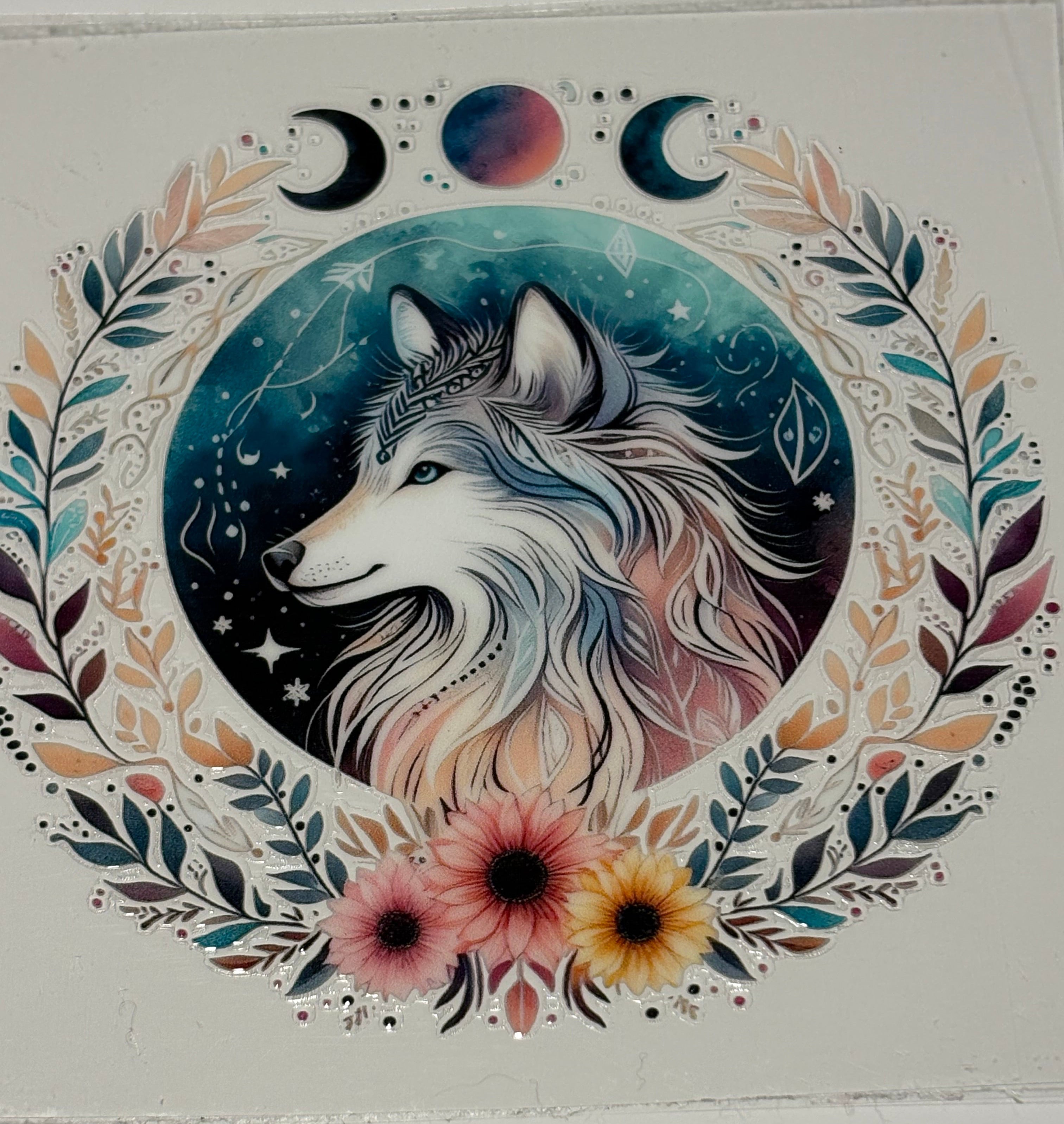 Wolf with Moons