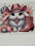 Bunny in a Pink cowgirl hat(Western)