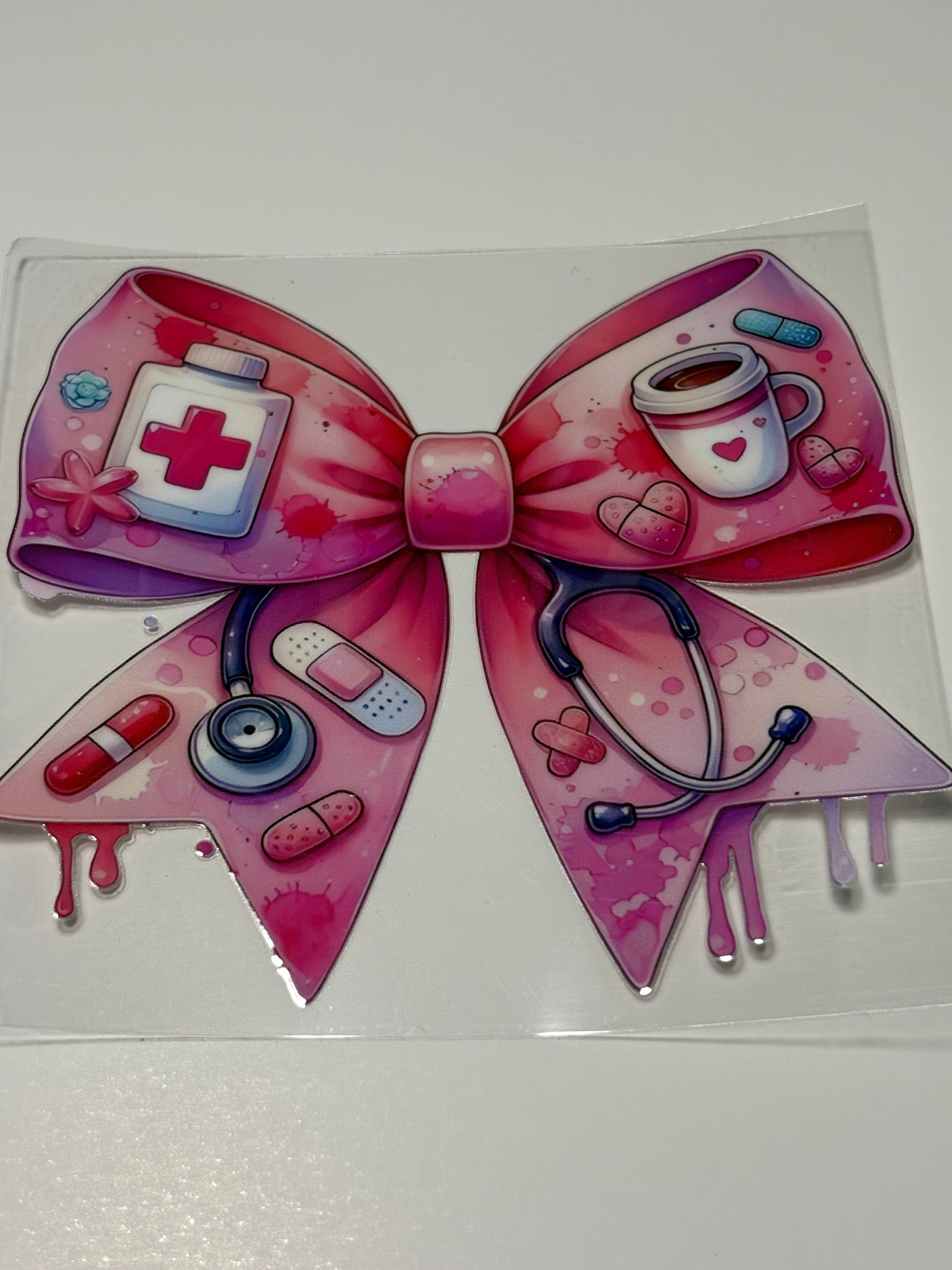 Nurse Bow -  Pink