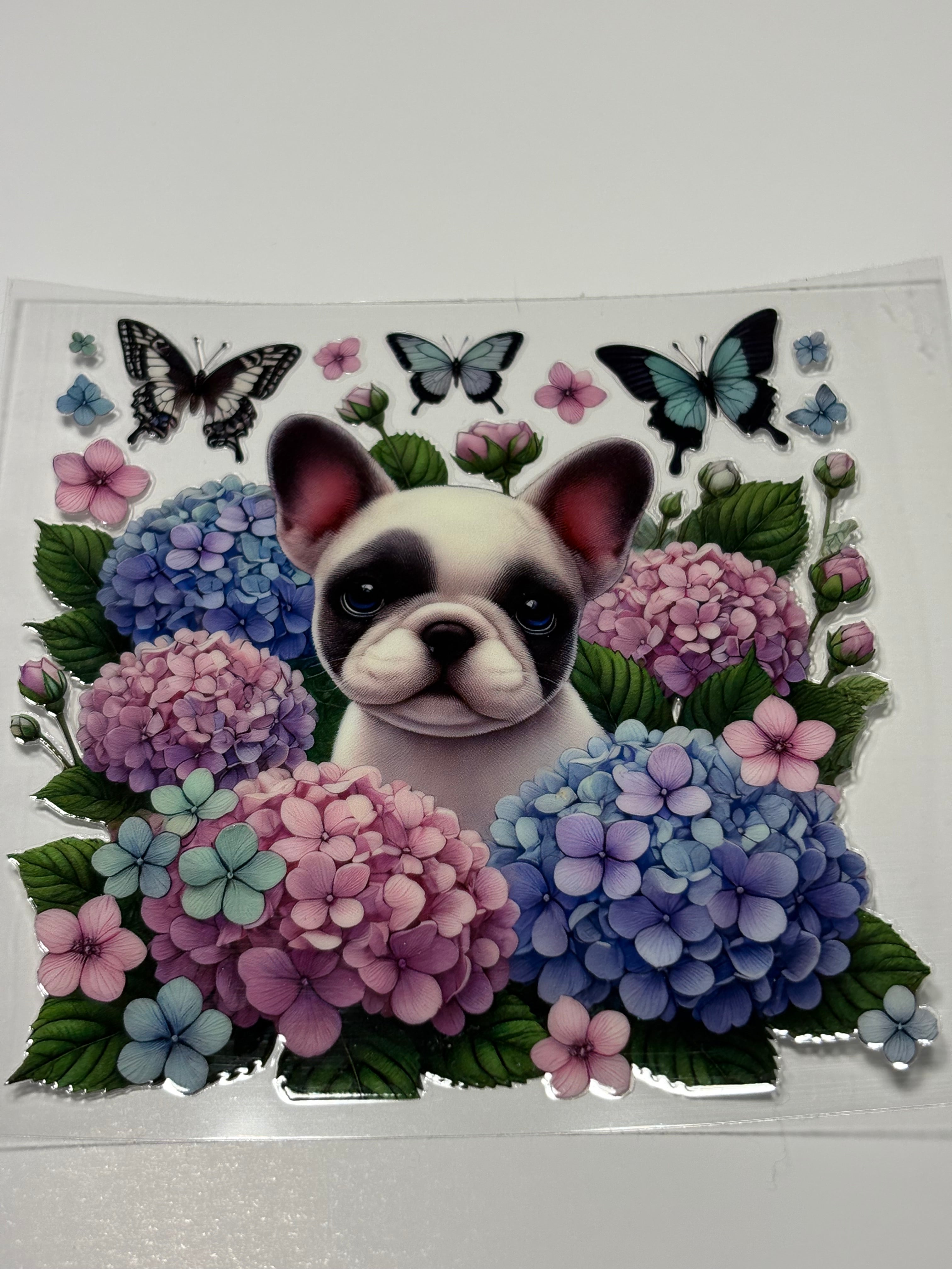 Frenchie Dog w/ Flowers