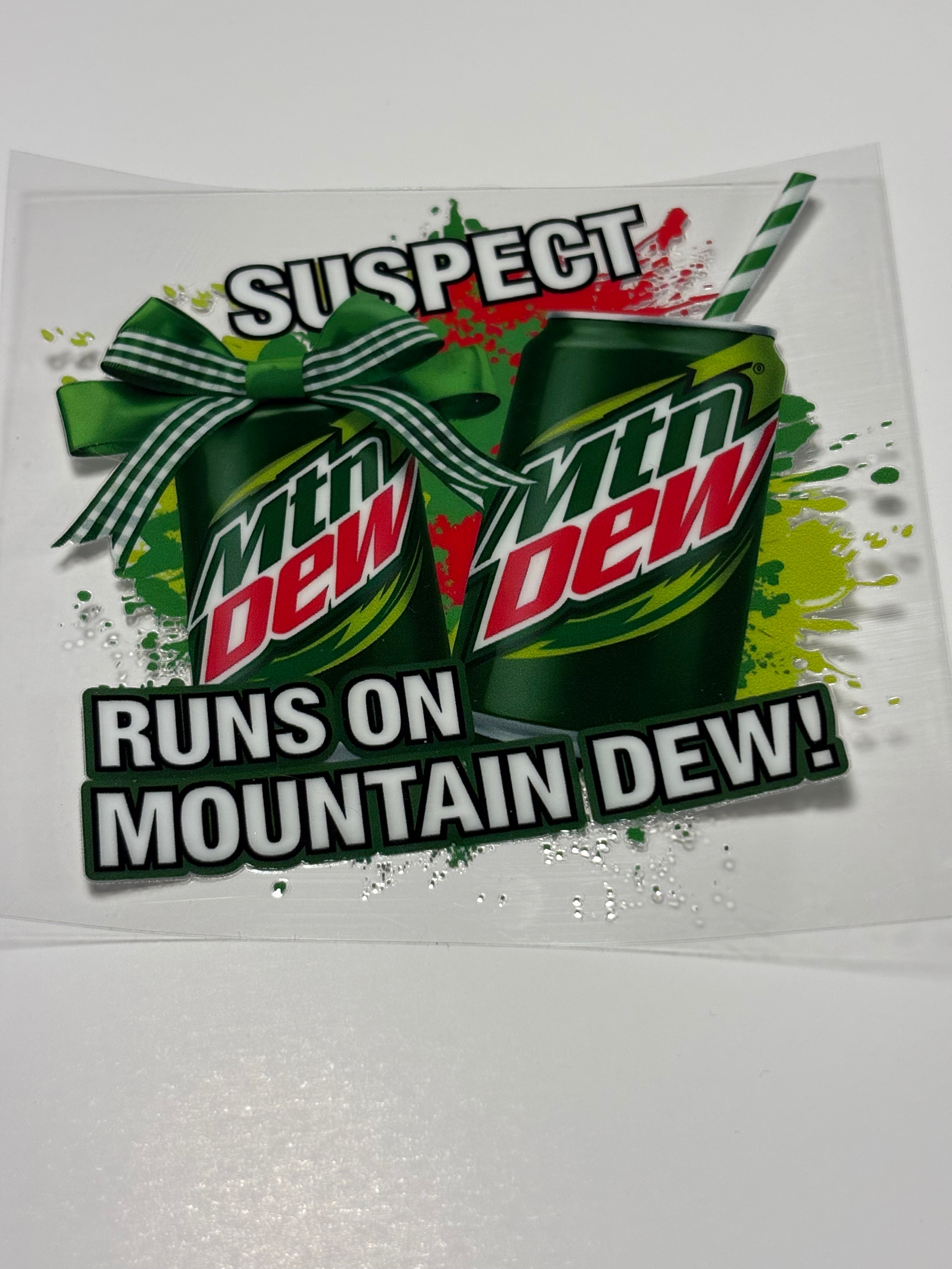 Suspect Runs on Mountain Dew
