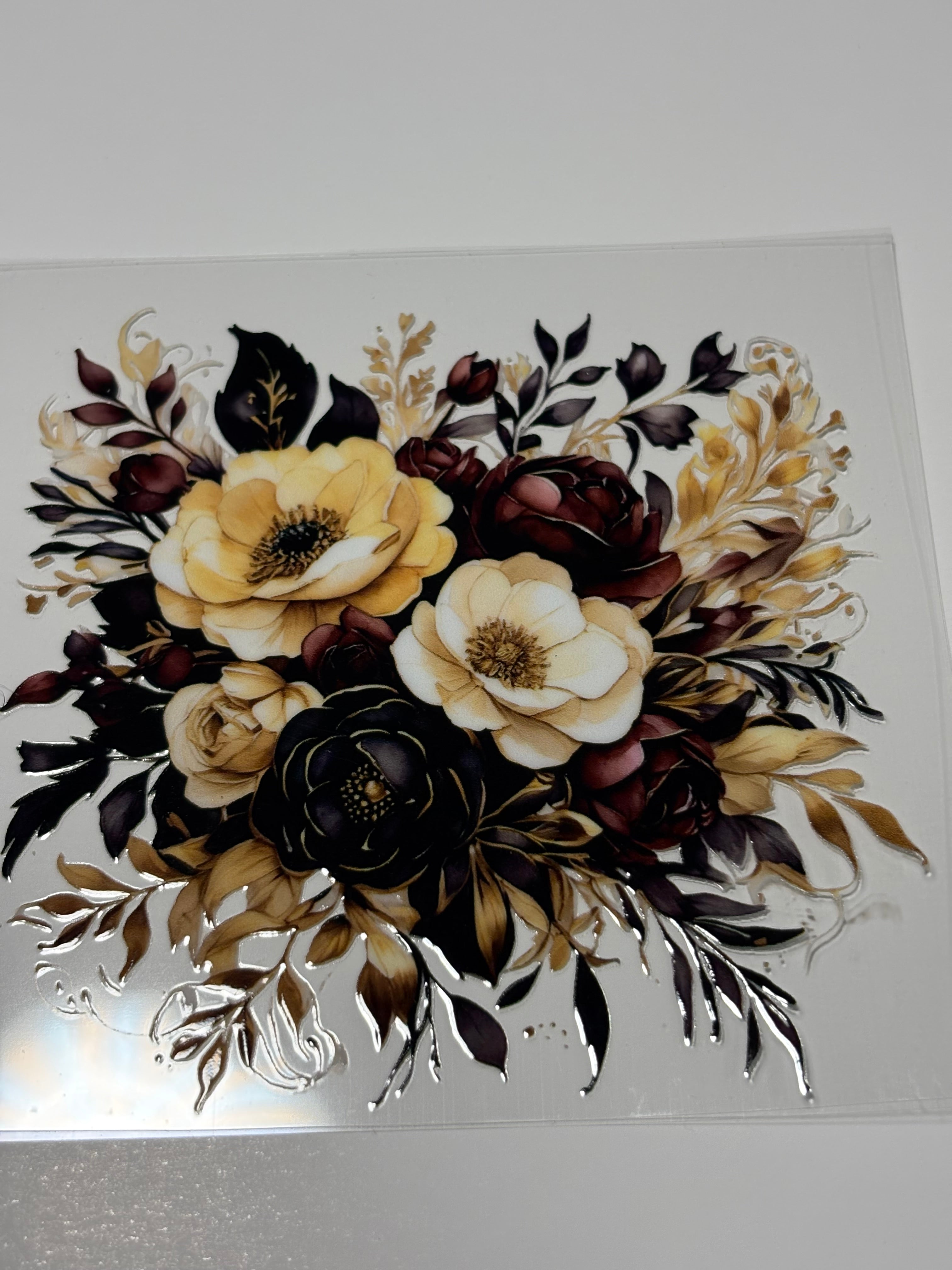 Yellow, black bouquet