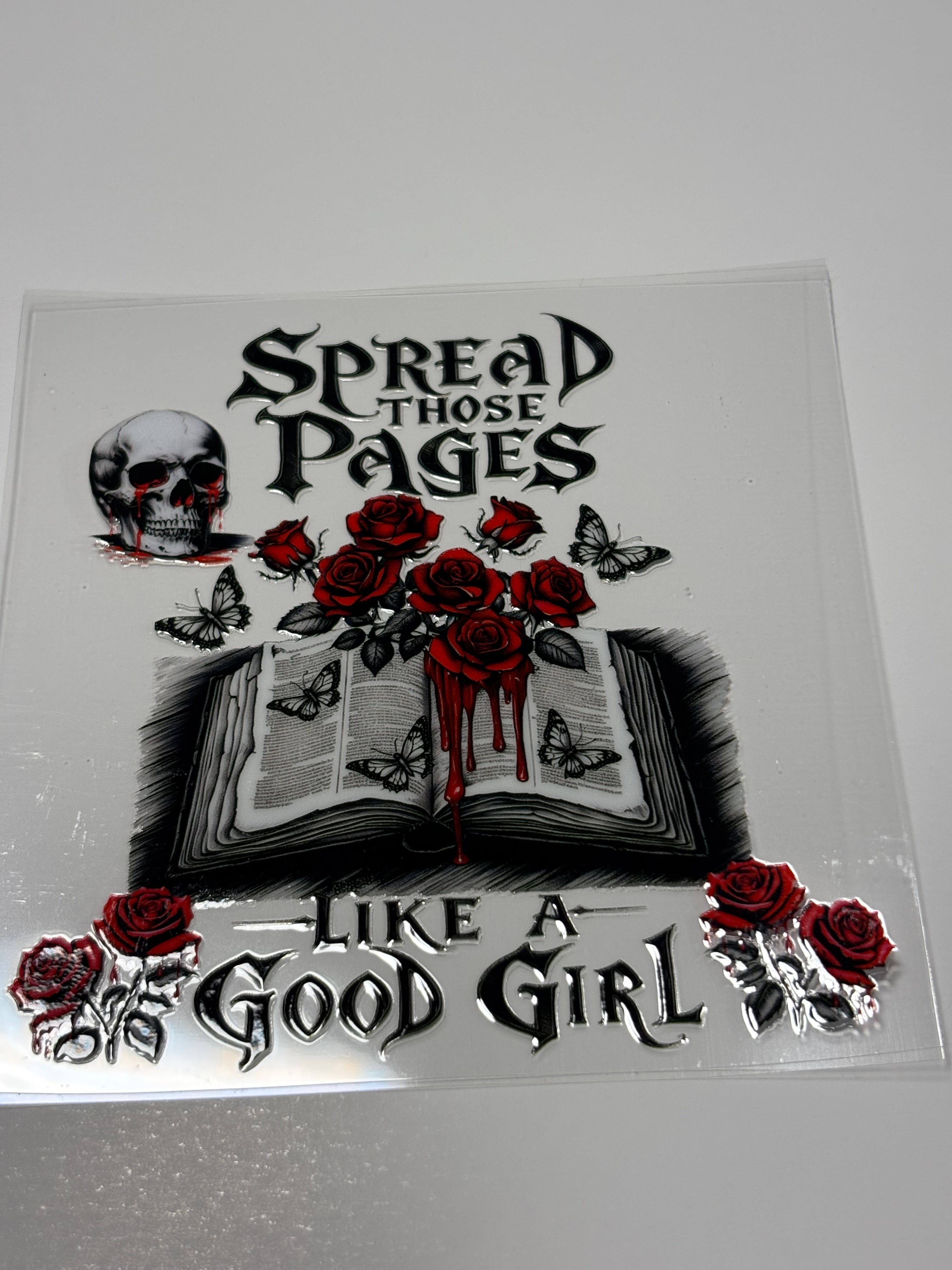 "Spread those pages like a good girl"(Adult Humor)