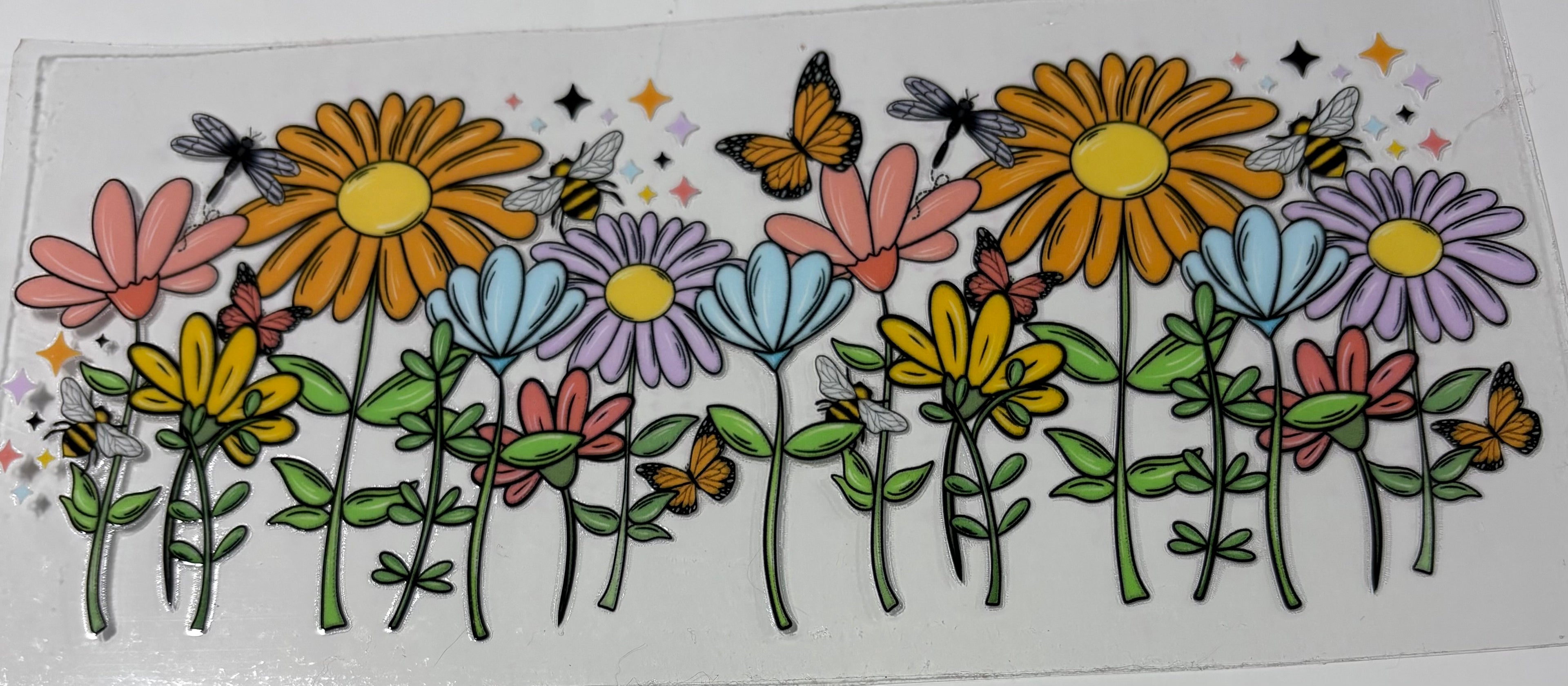 Colorful Flowers w/ Bees