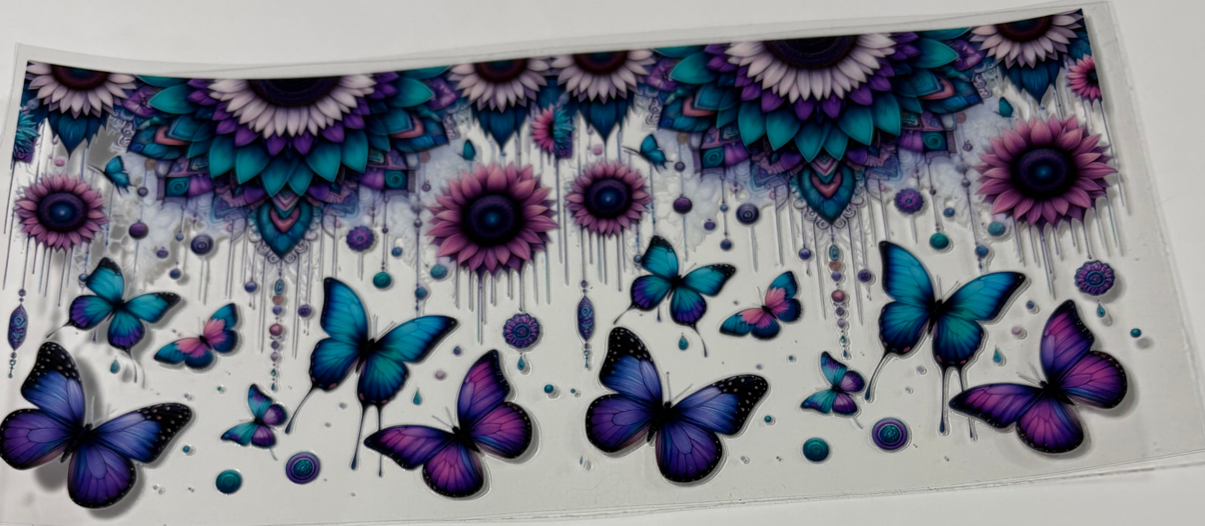 Colorful Flowers(Purple & teal)