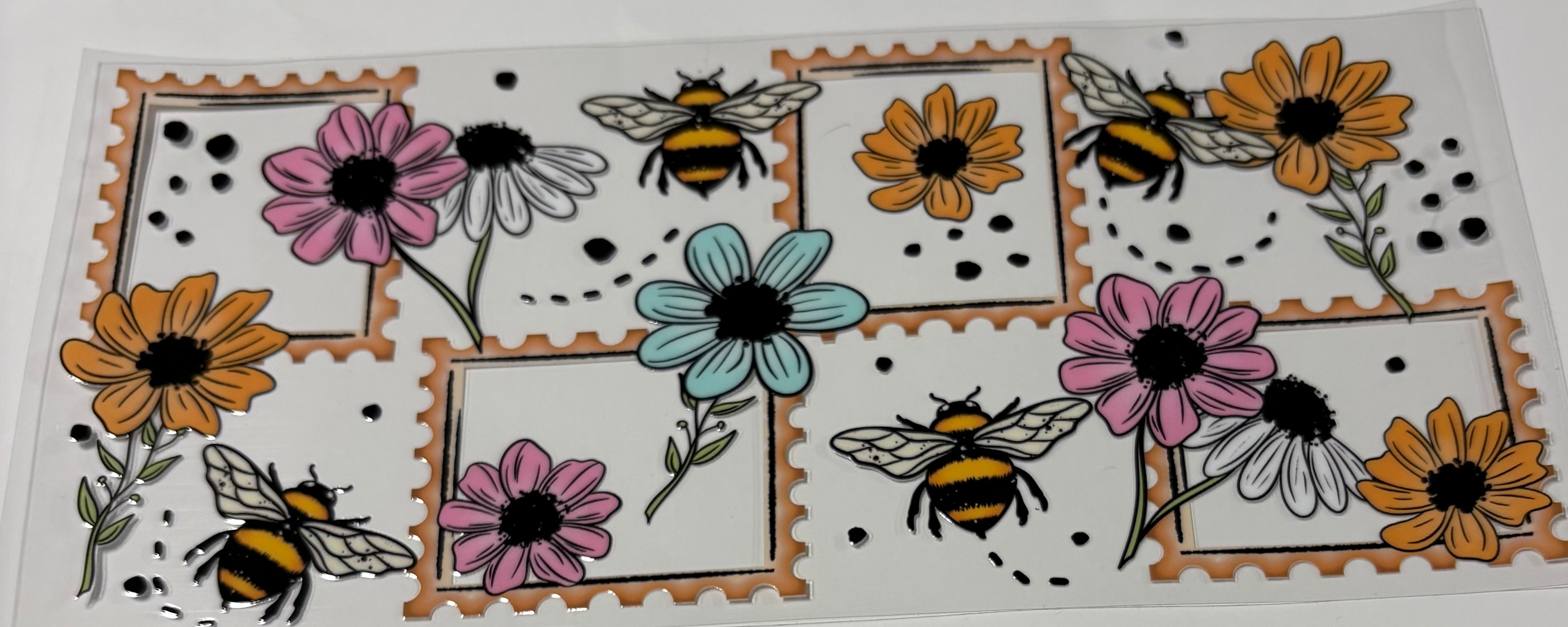 Colorful Flowers w/ bees