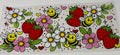 Colorful Flowers w/ Bees & Strawberry