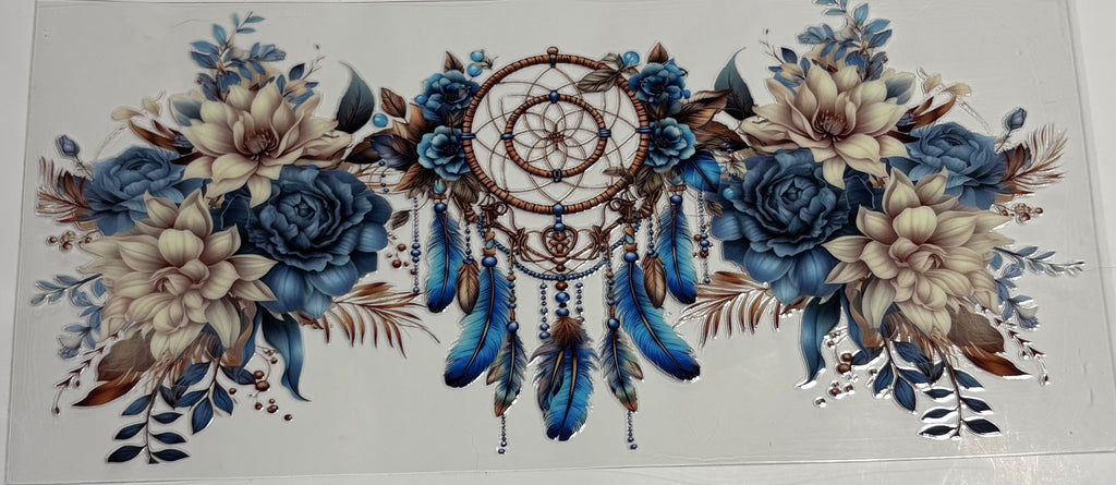 Blue & White Flowers w/ Dreamcatchers