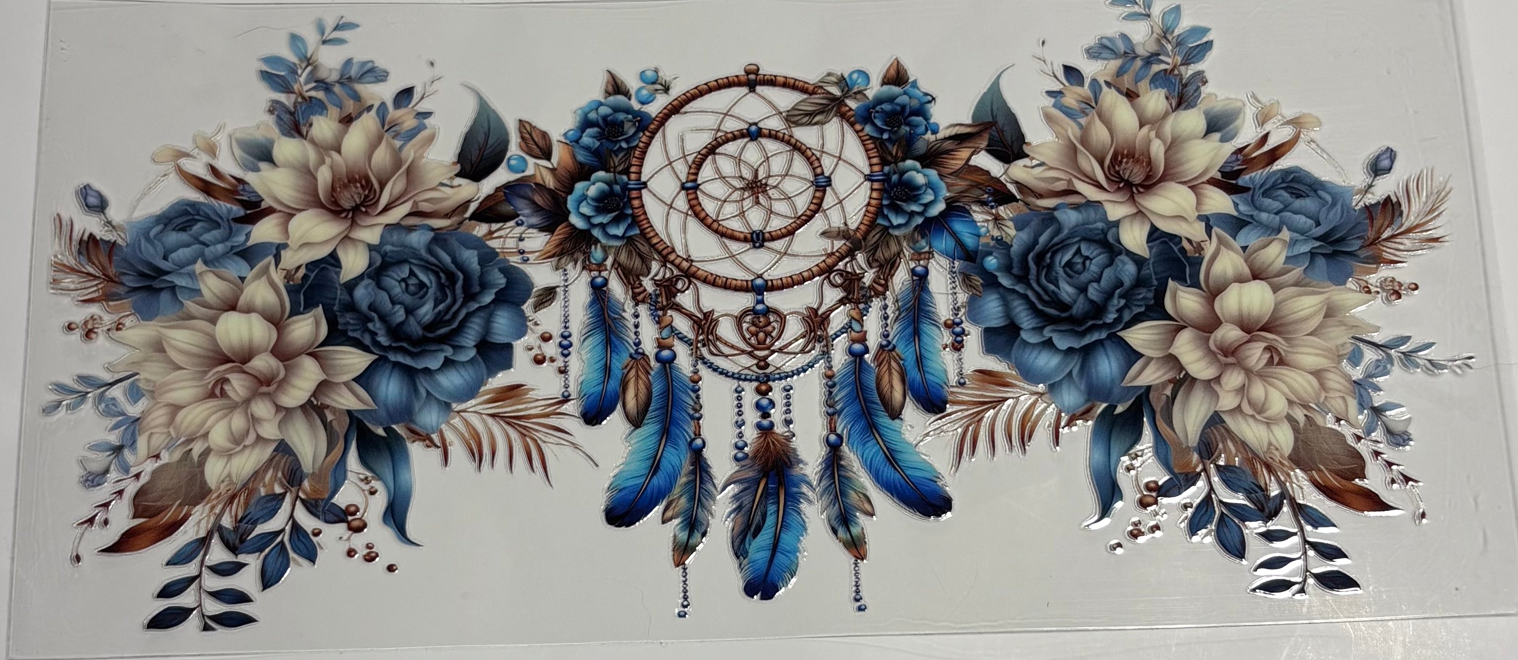 Blue & White Flowers w/ Dreamcatchers