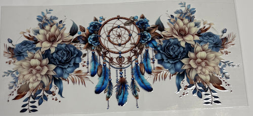 Blue & White Flowers w/ Dreamcatchers