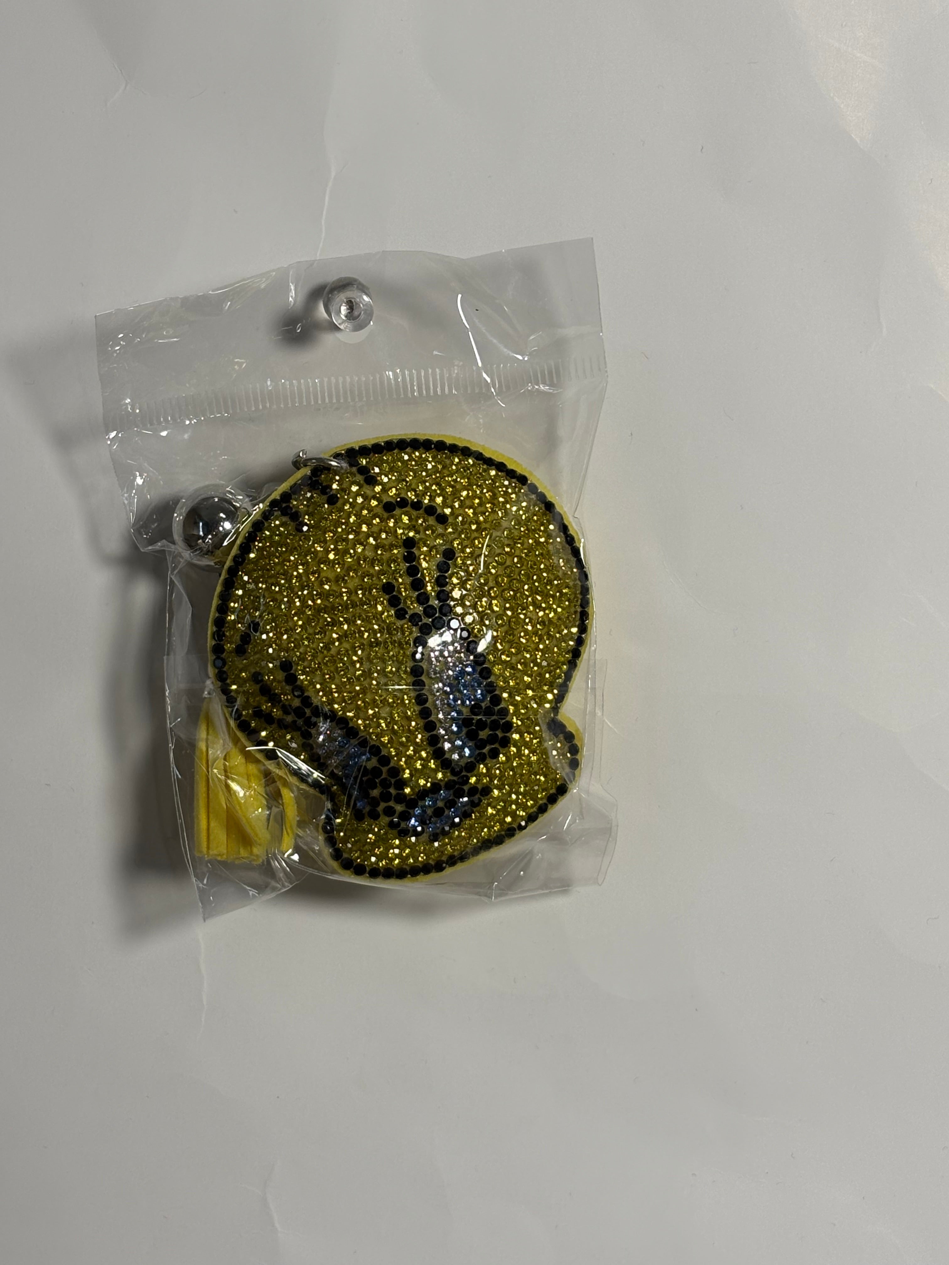 Rhinestone Keychain - Yellow Bird