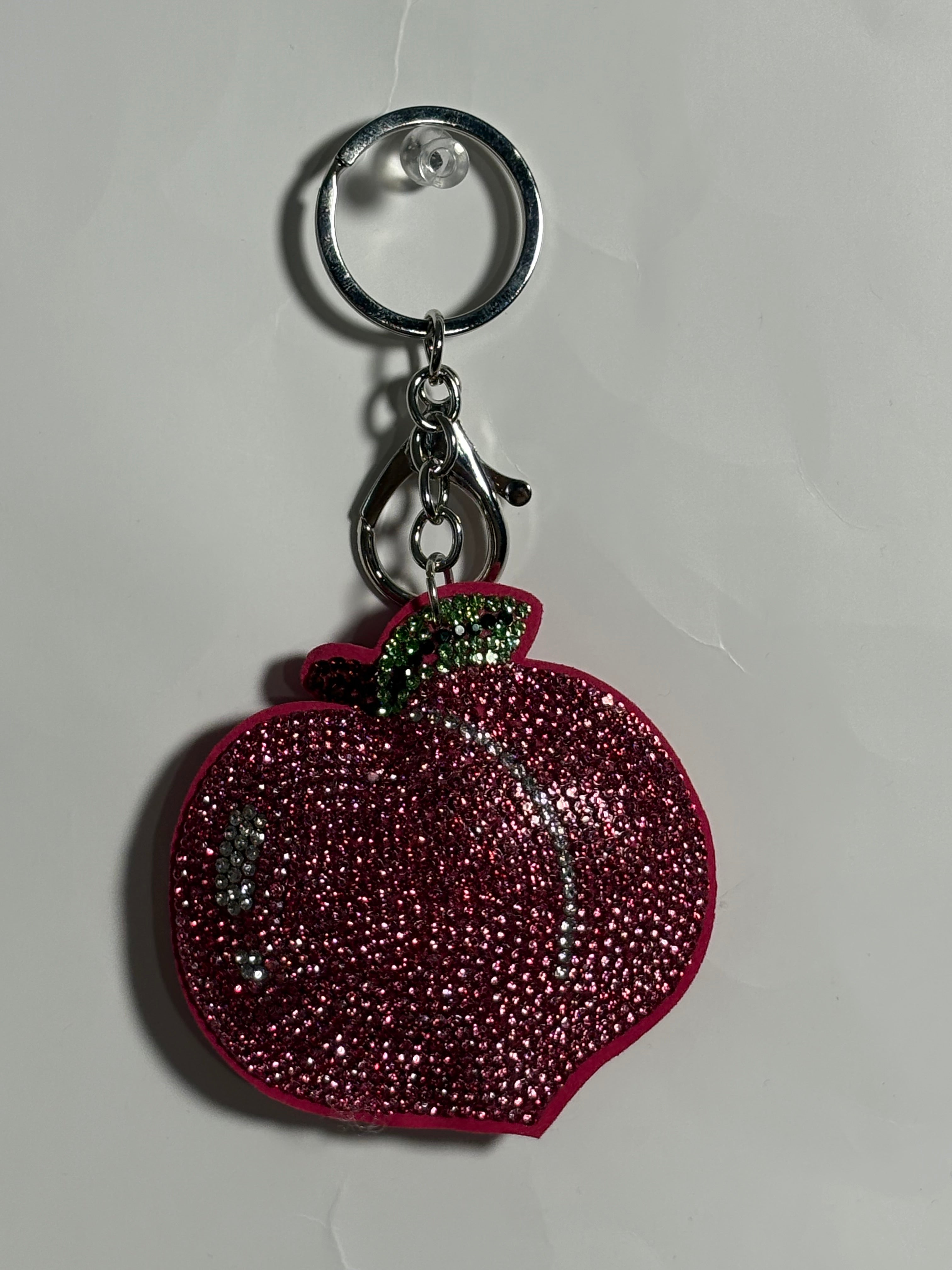 Rhinestone Keychain - Peach