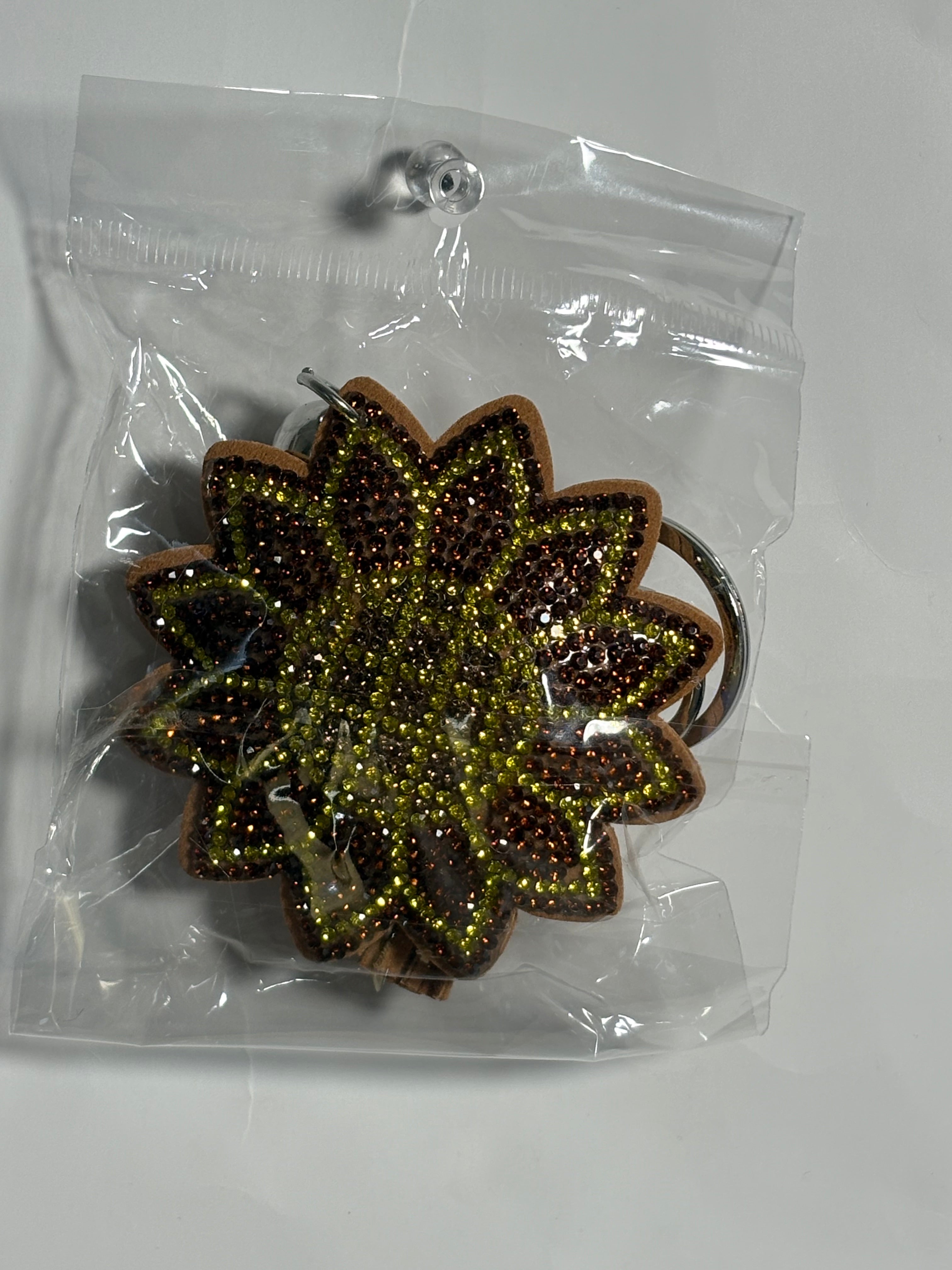 Rhinestone Keychain - Sunflower