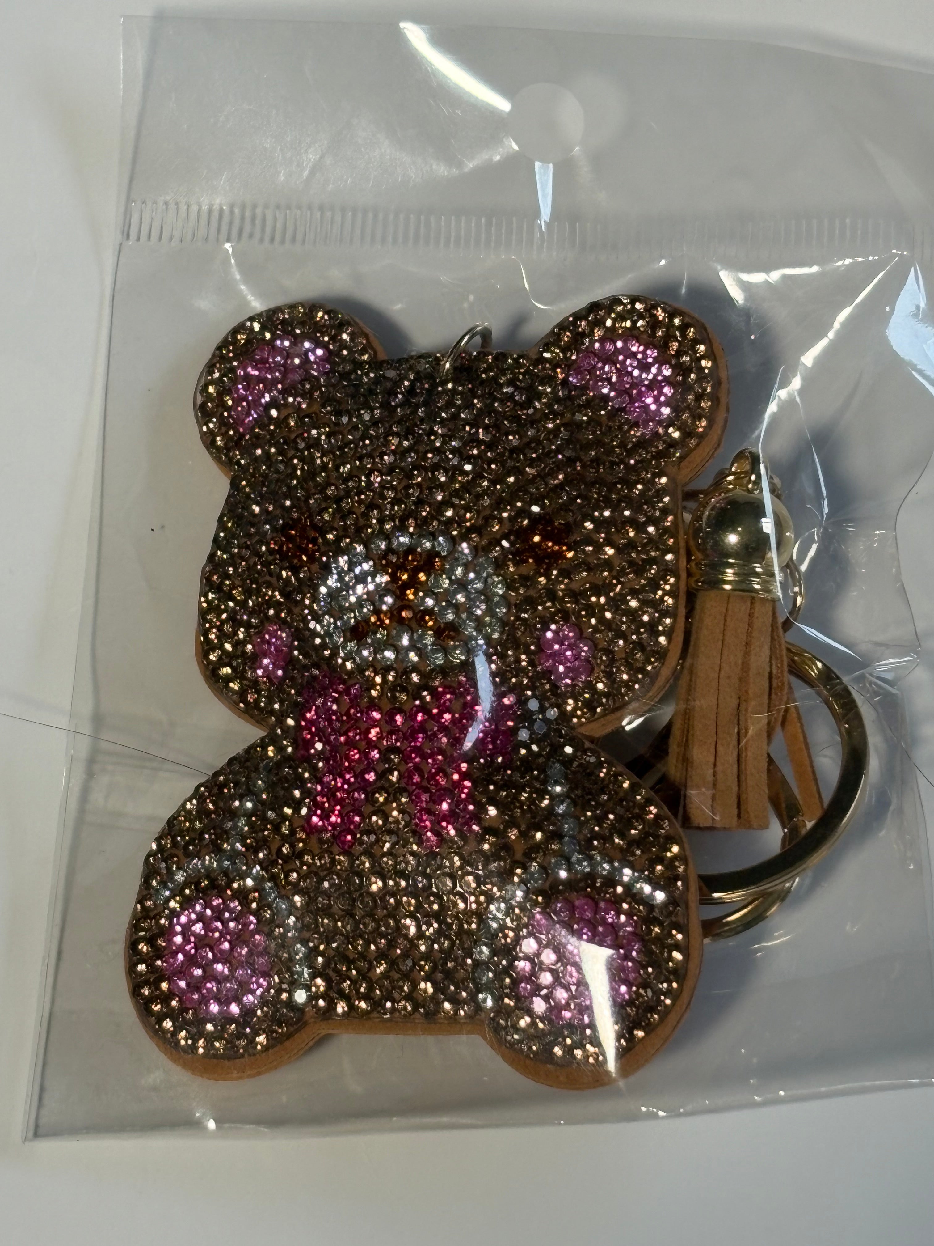 Rhinestone Keychain - Teddy Bear