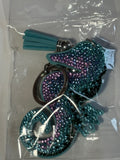 Rhinestone Keychain - Blue & Purple Seahorse