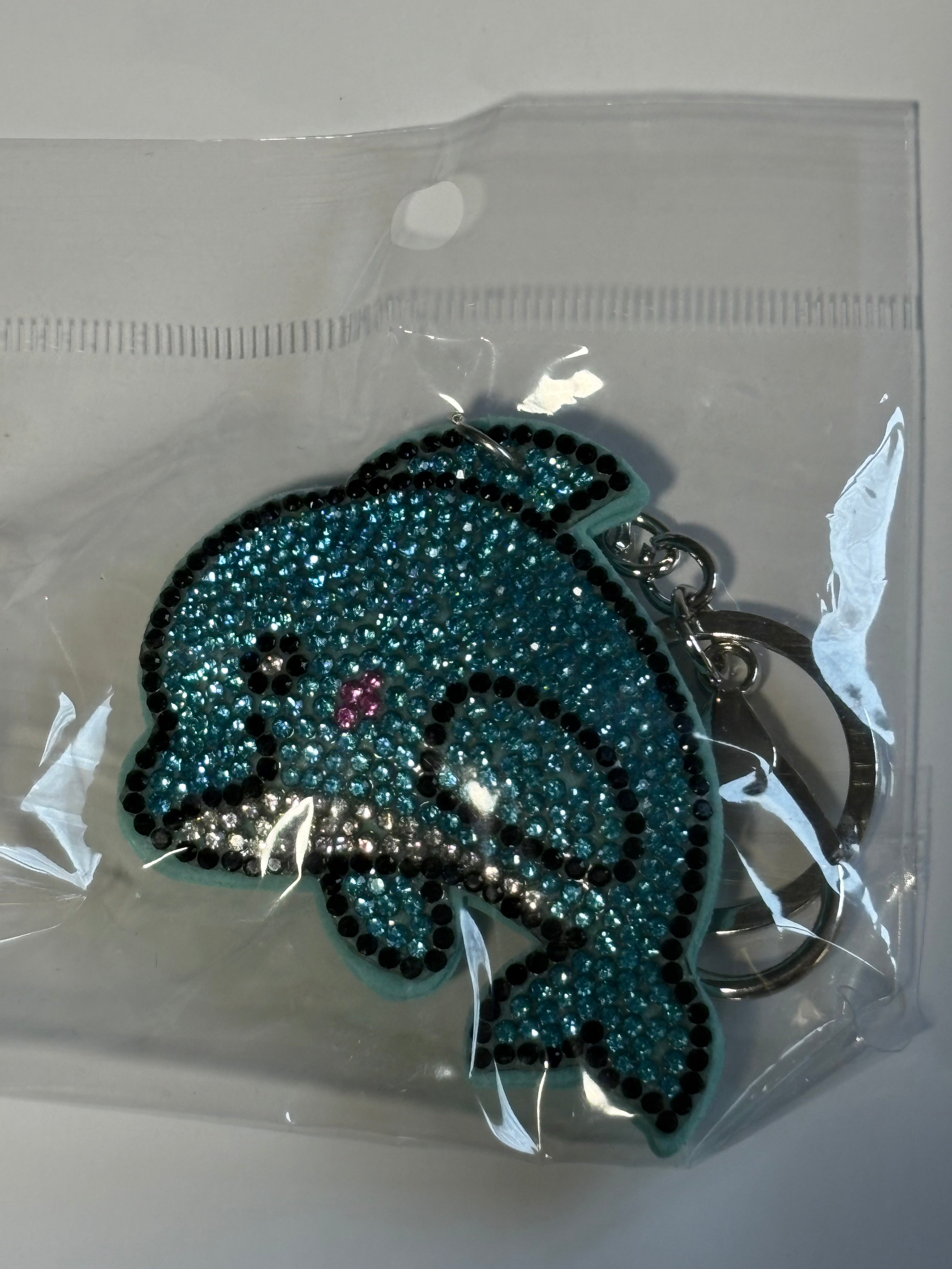 Rhinestone Keychain - Dolphin