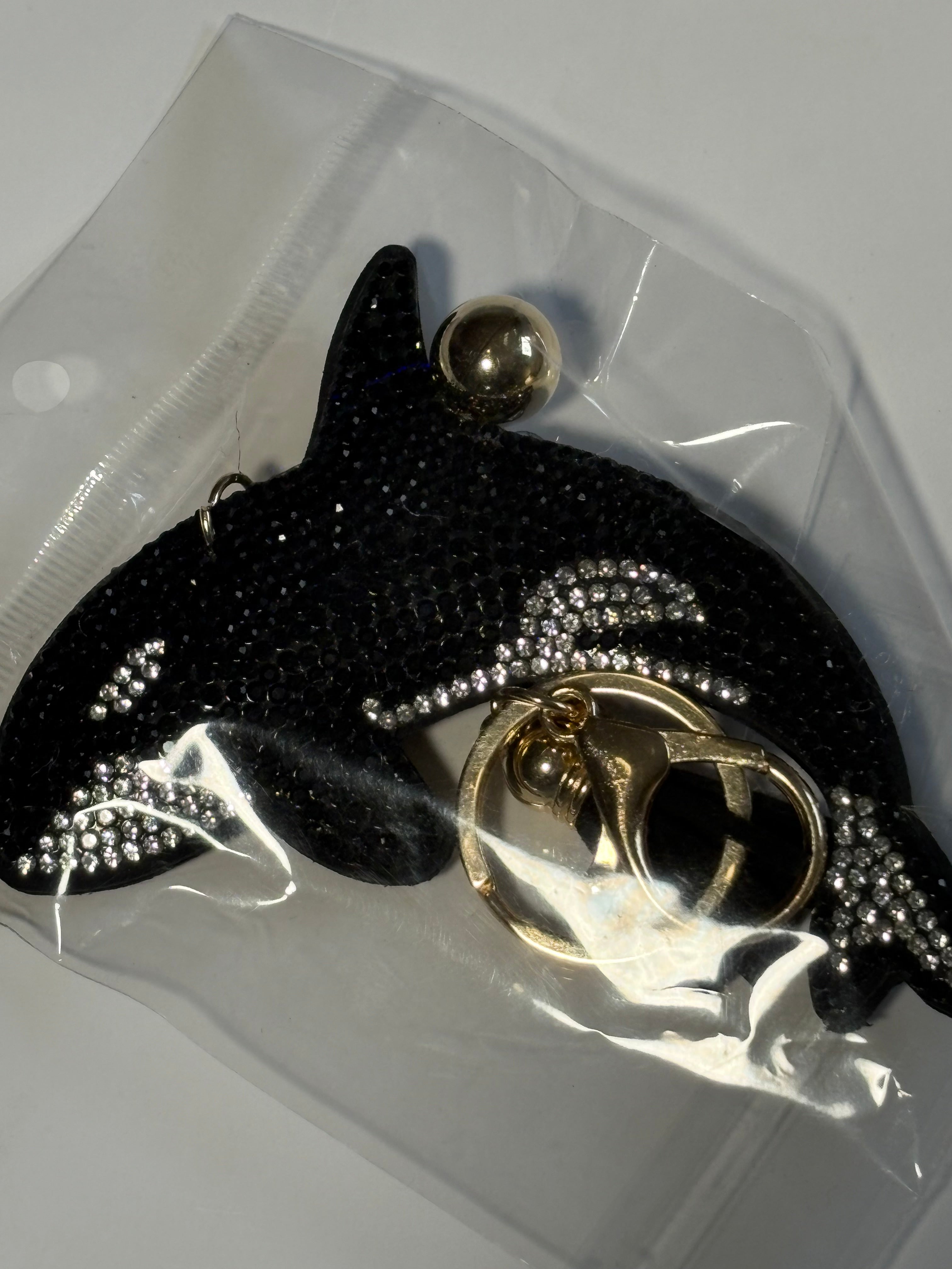 Rhinestone Keychain - Whale