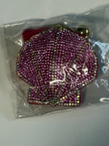Rhinestone Keychain - Pink Shell